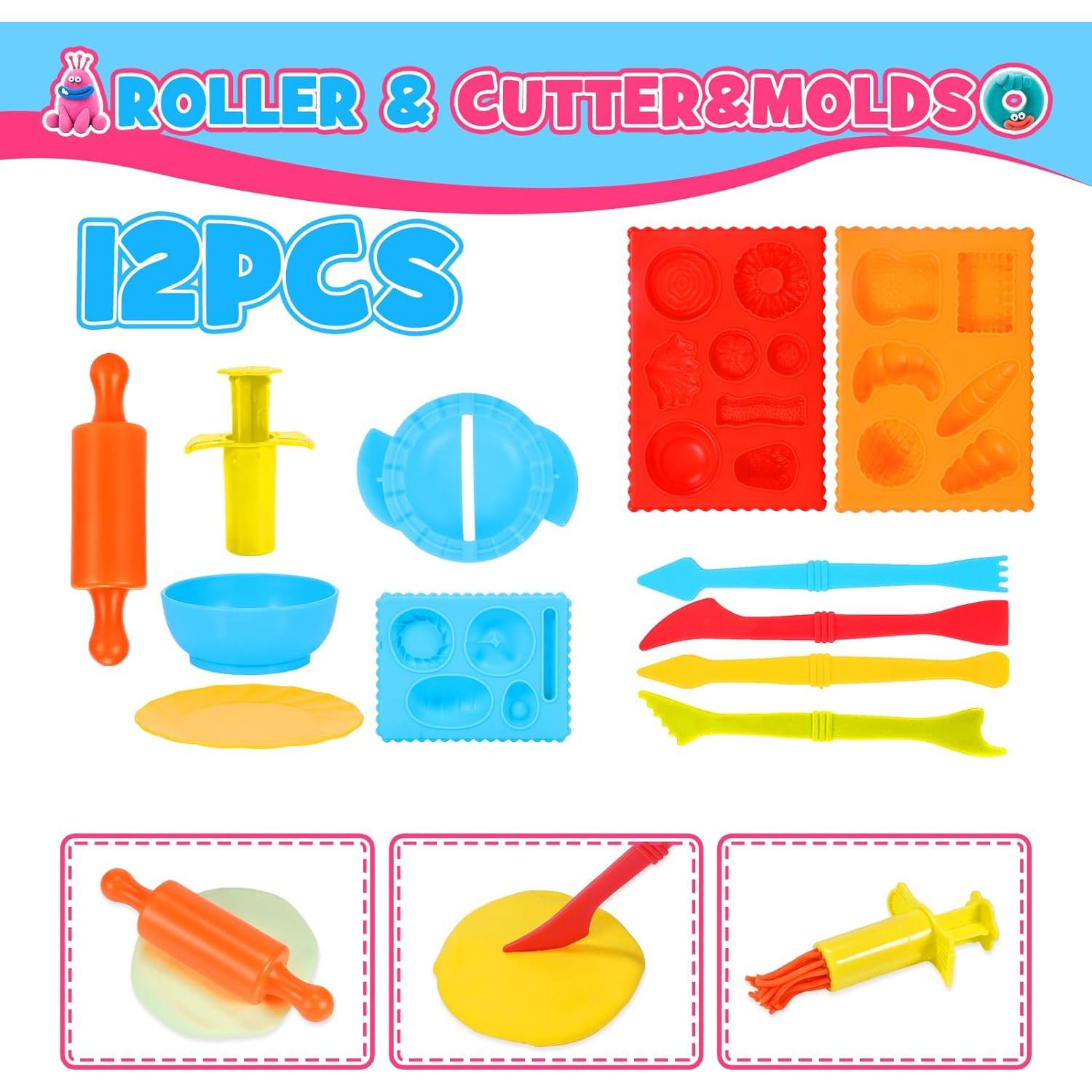 Juego de Herramientas de Masa para Niños 37 Piezas