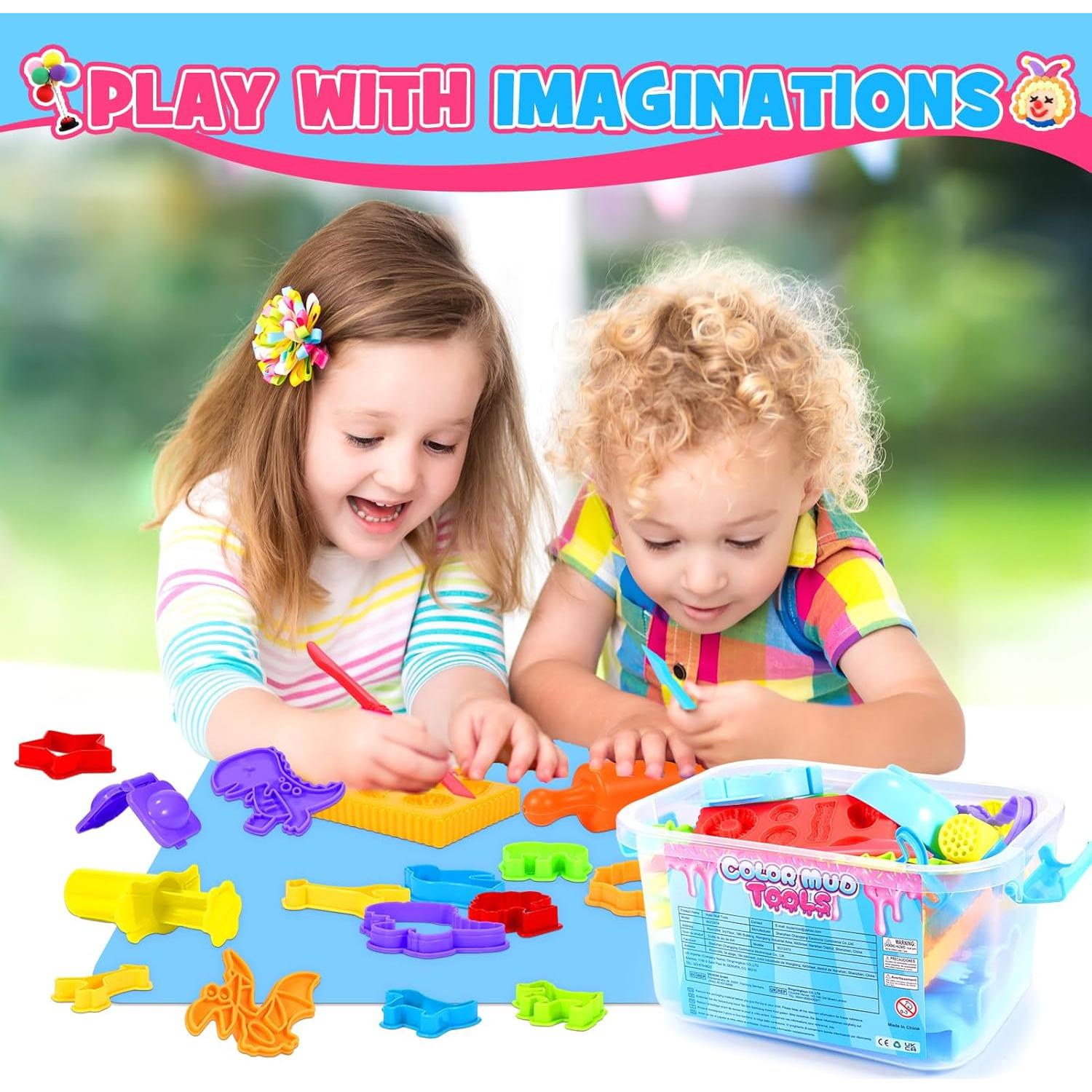 Juego de Herramientas de Masa para Niños 37 Piezas