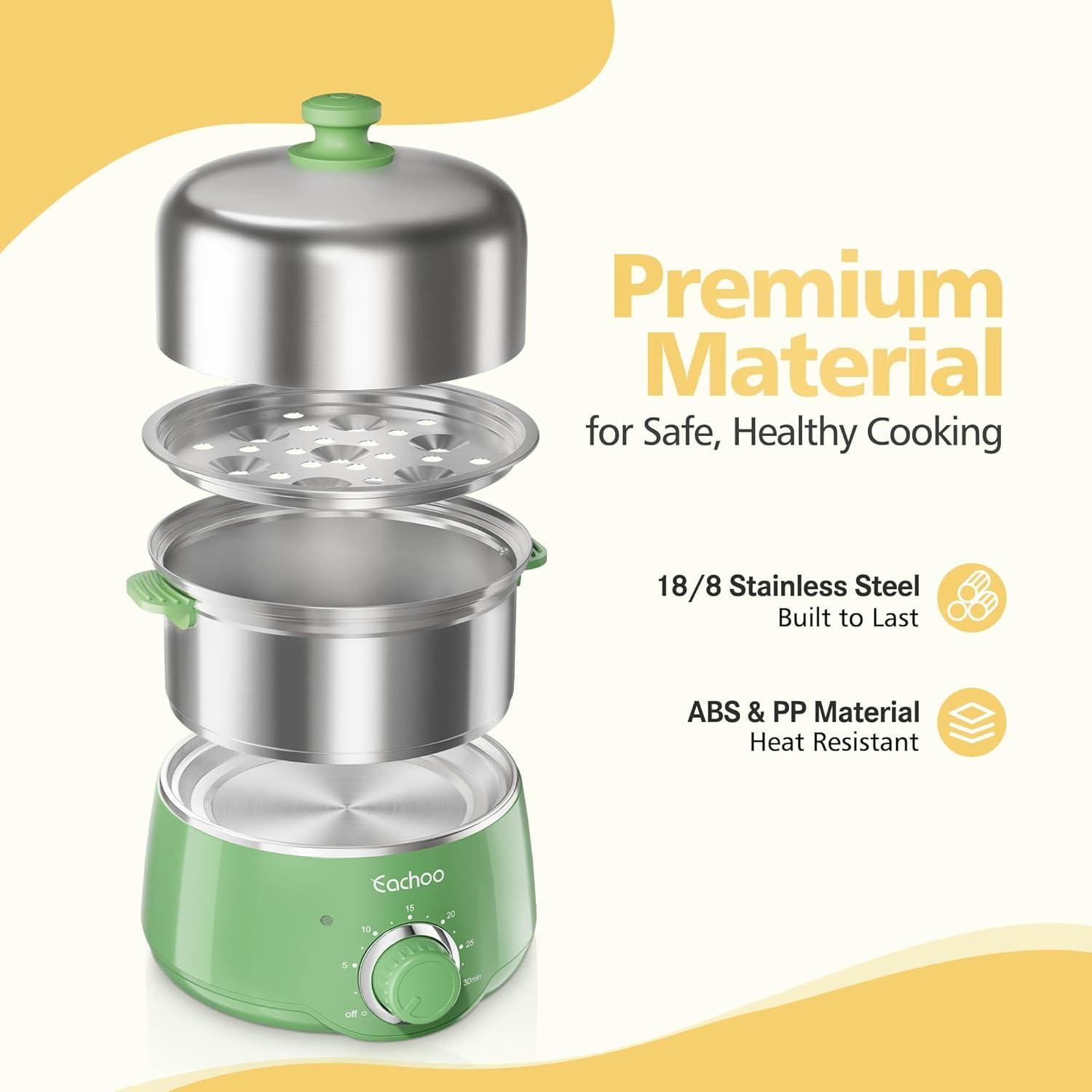 Cocinero de Huevos Duro CACHOO Verde Retro 14 Huevos 350W