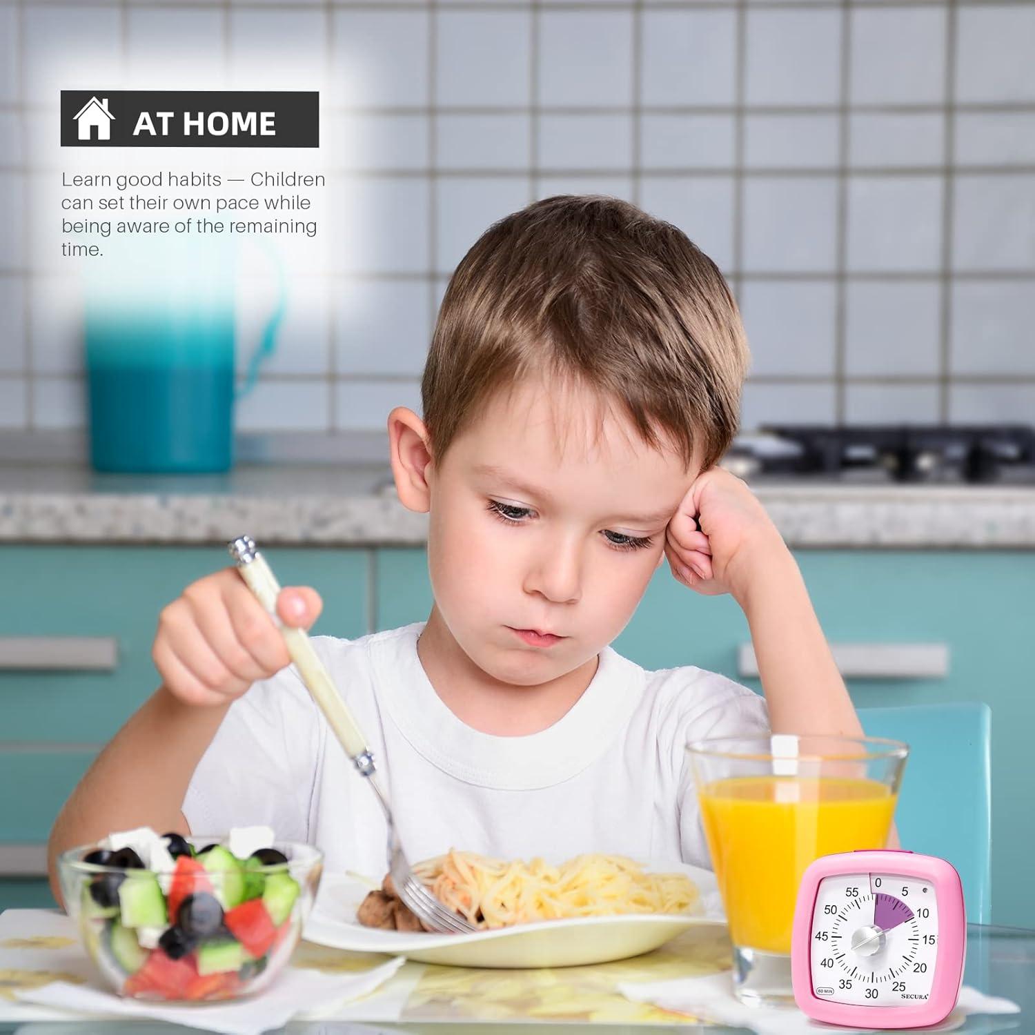 Temporizador Visual Secura 60 Minutos Rosa Sin Tictac