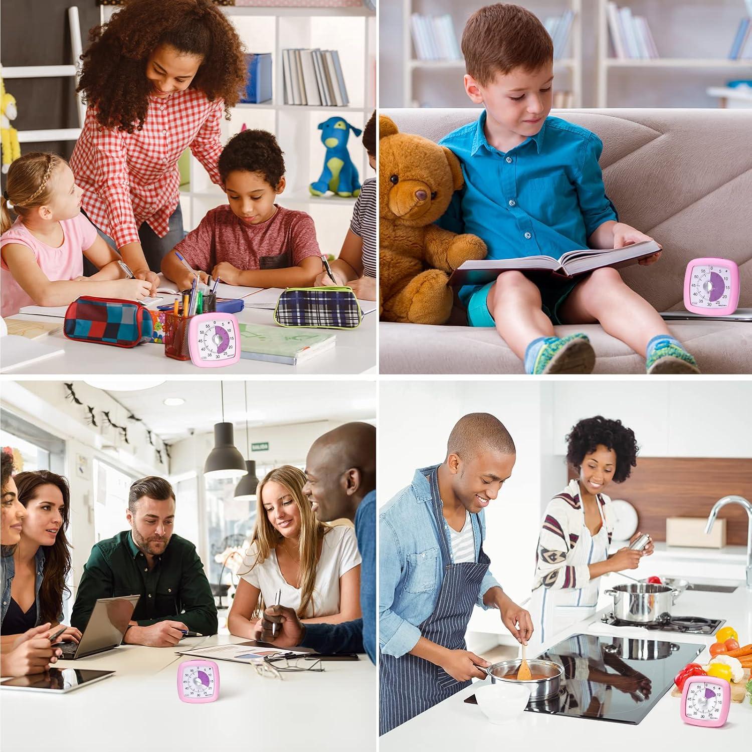 Temporizador Visual Secura 60 Minutos Rosa Sin Tictac