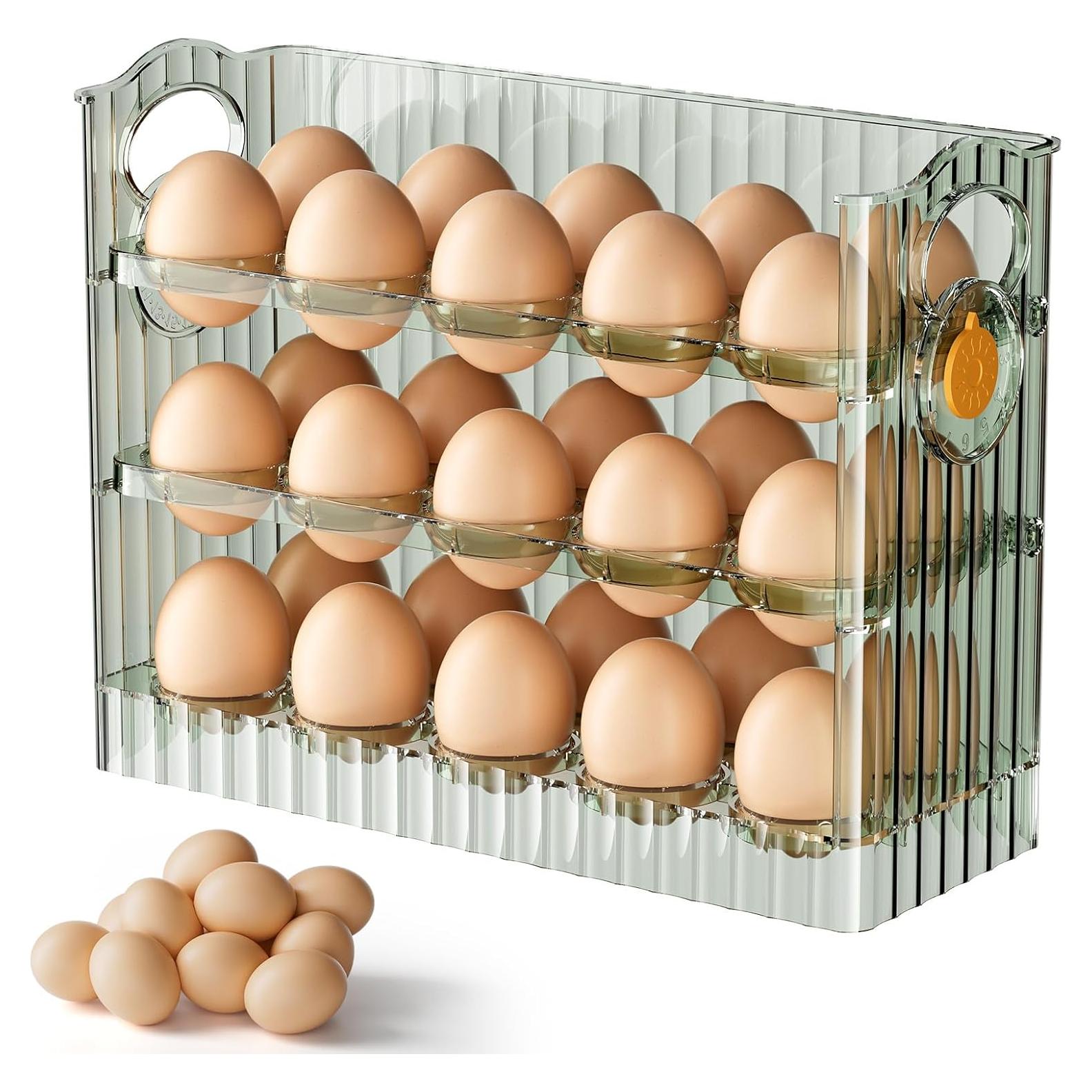 Soporte para Huevos MIHEALPET 30 Huevos 3 Niveles Verde