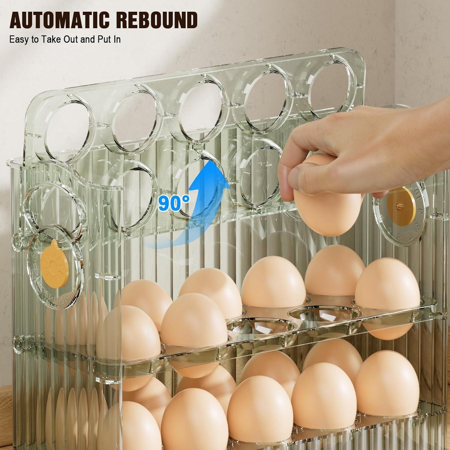 Soporte para Huevos MIHEALPET 30 Huevos 3 Niveles Verde