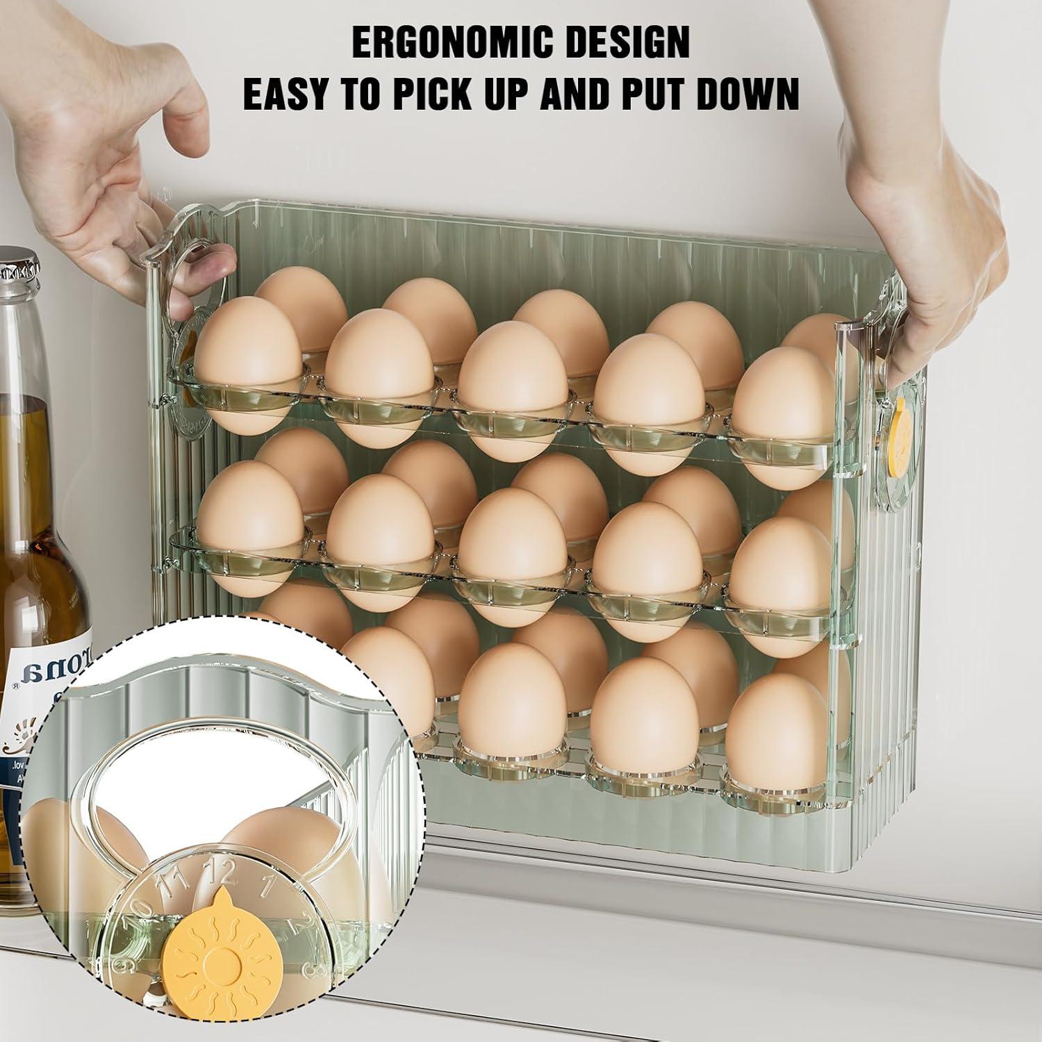 Soporte para Huevos MIHEALPET 30 Huevos 3 Niveles Verde