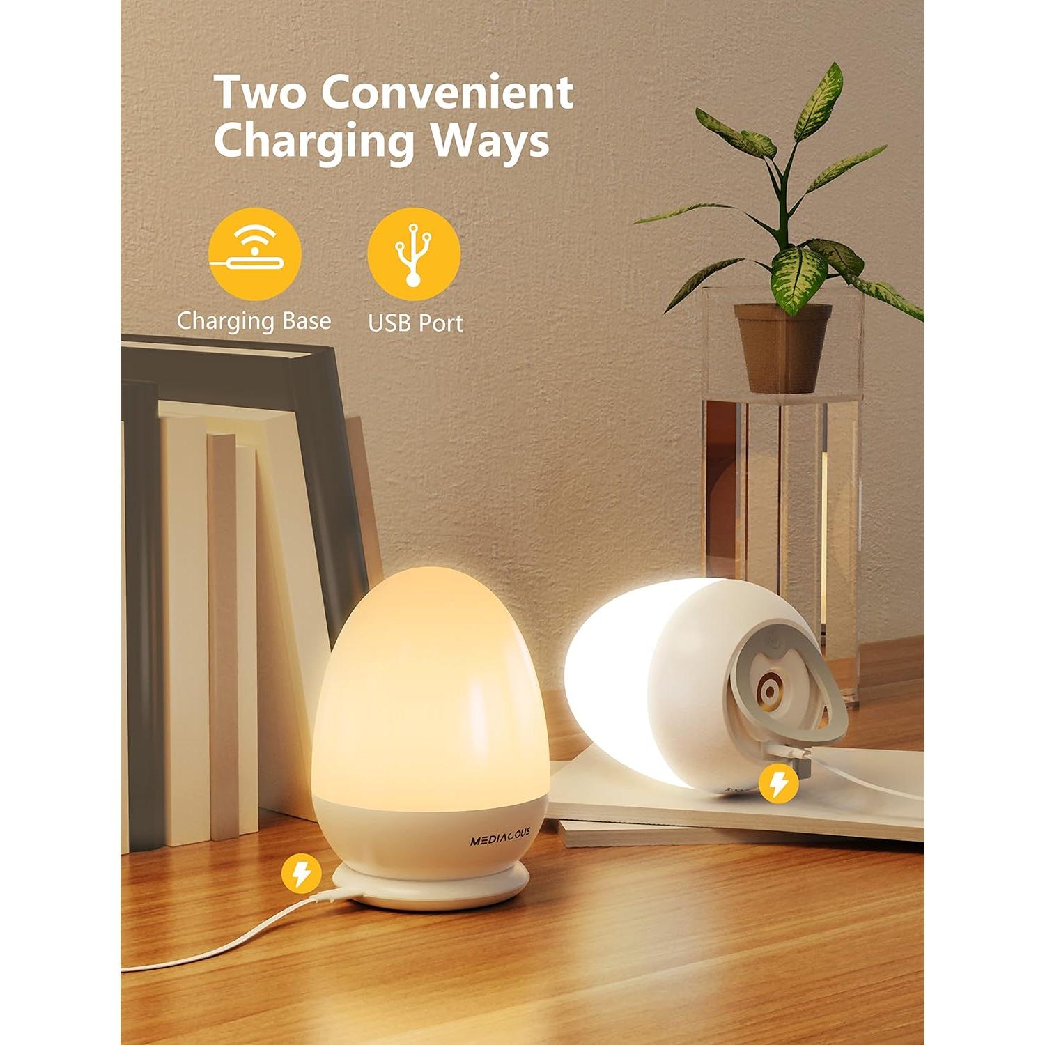 Luz Nocturna MediAcous LED Recargable para Bebés 200H