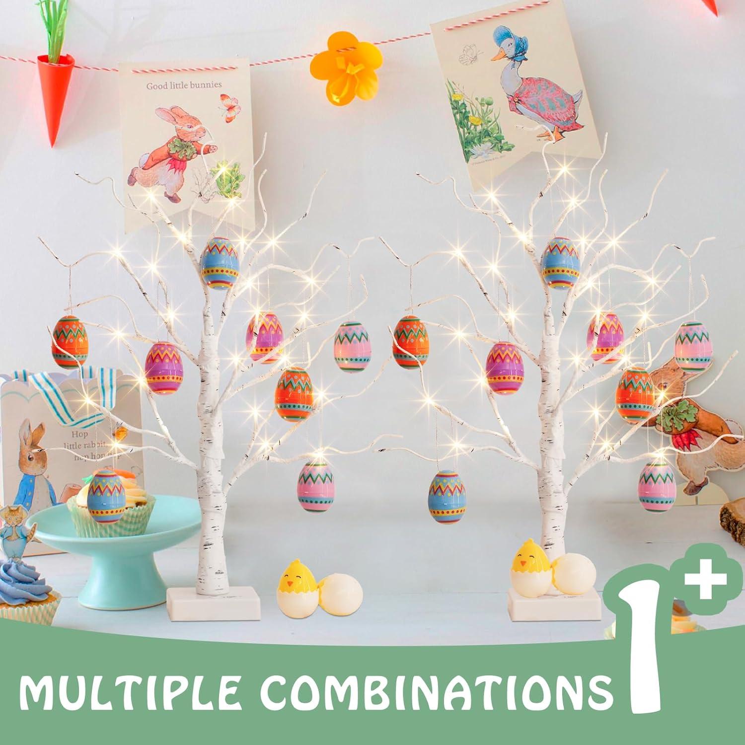 Árbol de Pascua iluminado PEIDUO 60.96 cm 24 luces cálidas