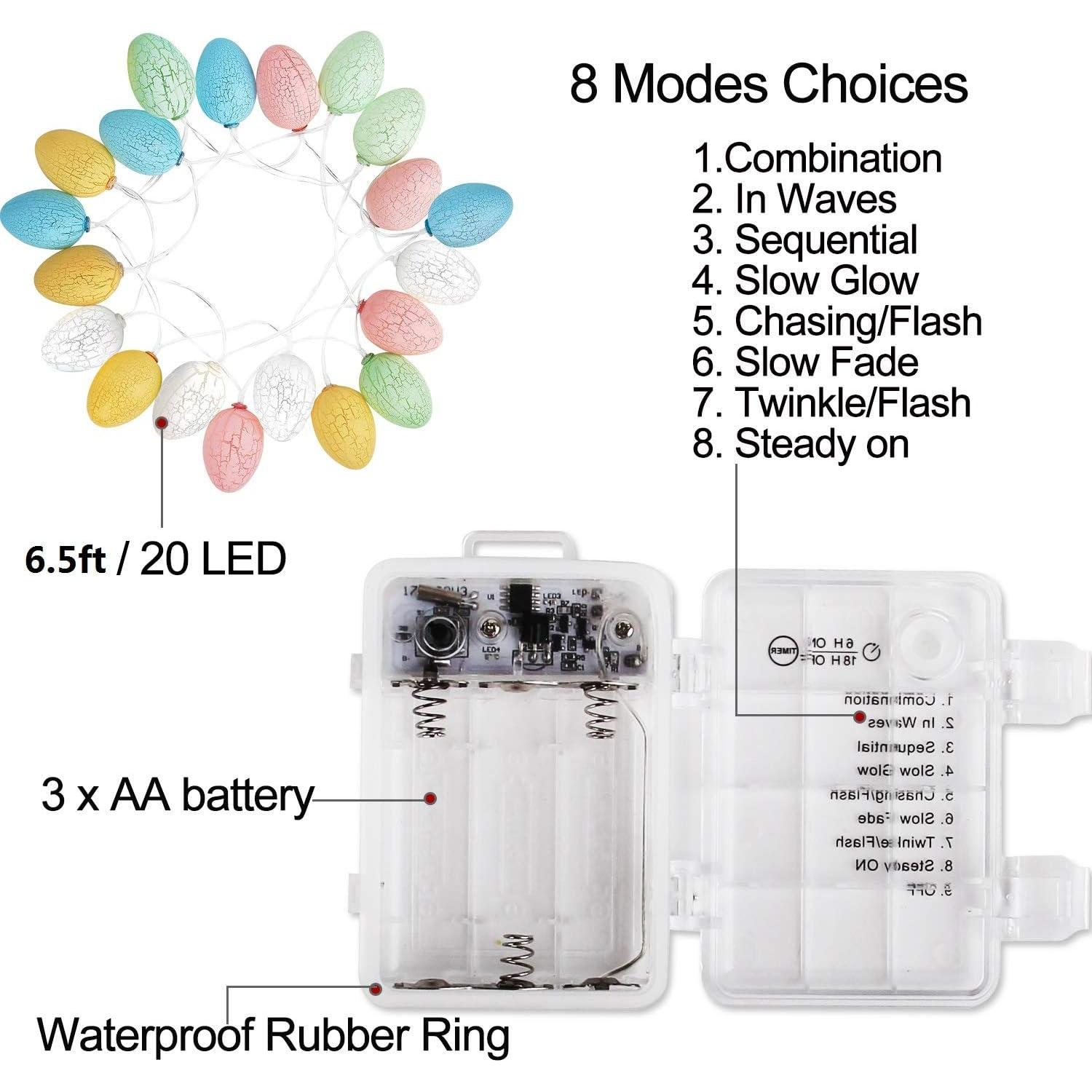 Luces de Cuerda LED Decorativas C APPOK 1.98m 20 LEDs a Pilas