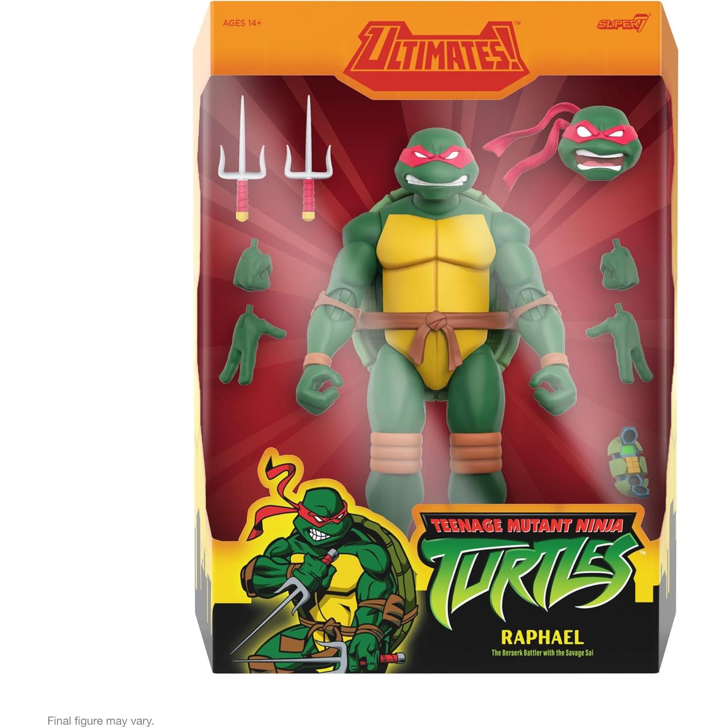 Figura de Acción Super7 TMNT Rafael 17.78 cm con Accesorios