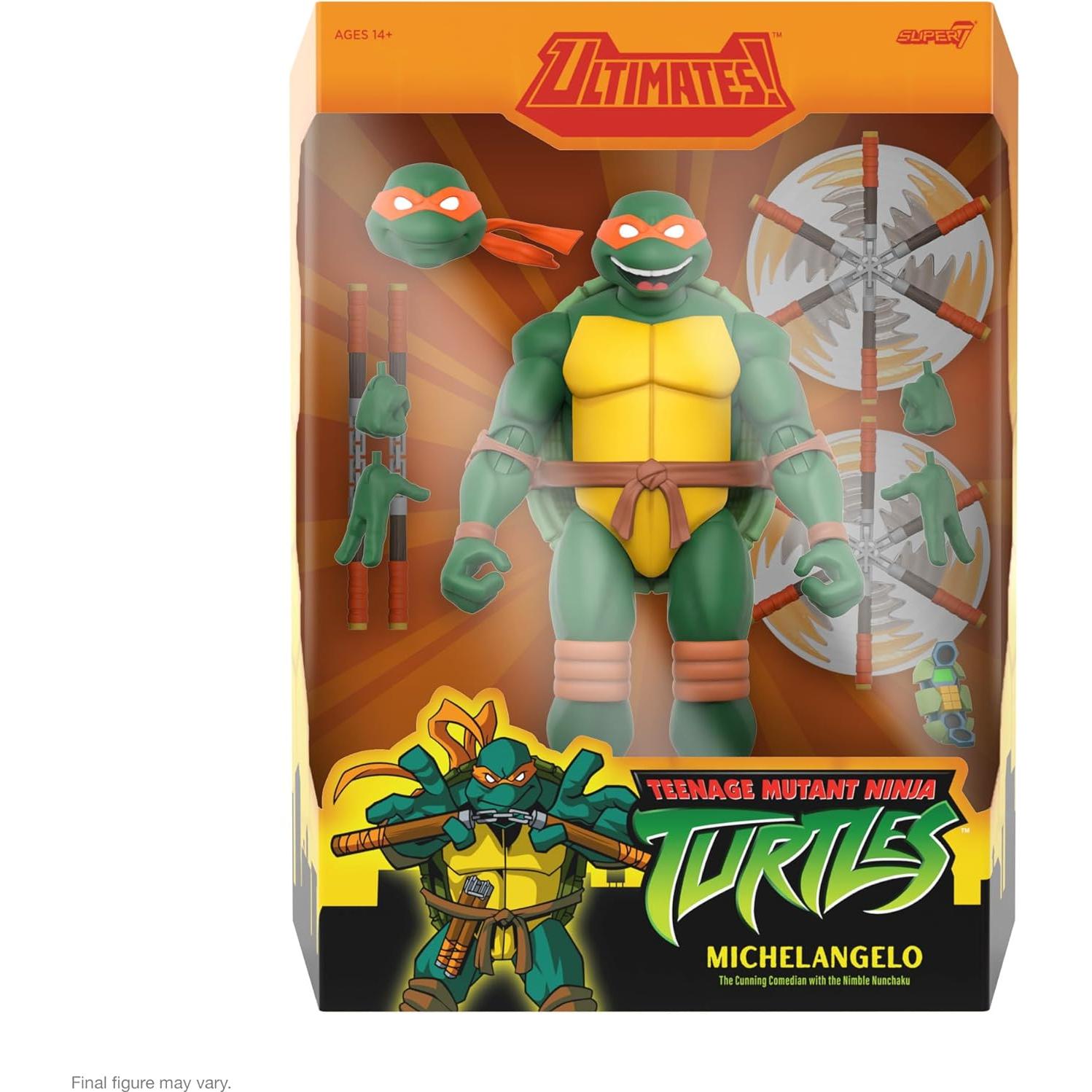 Figura de Acción Super7 TMNT Michelangelo 17.78 cm