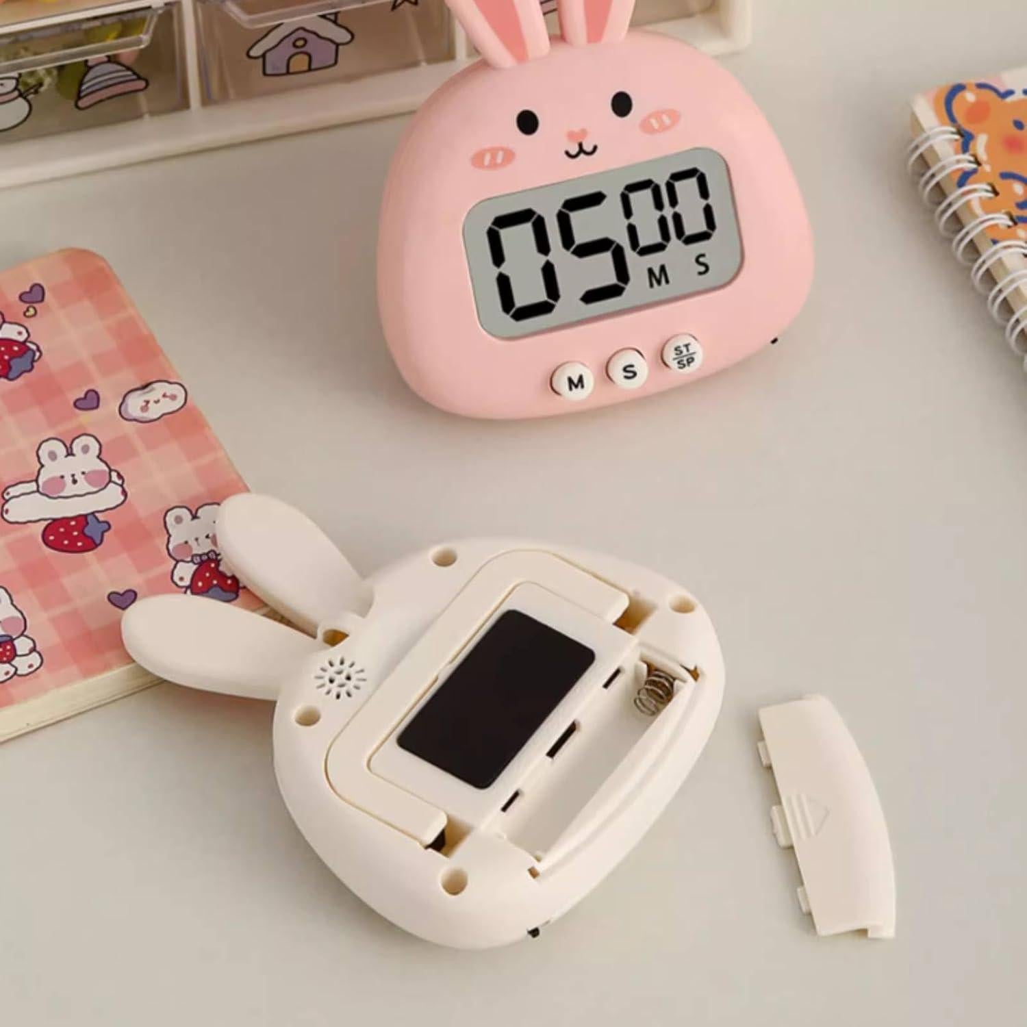 Temporizador de Cocina Digital HERCHR Conejo Rosa 99h