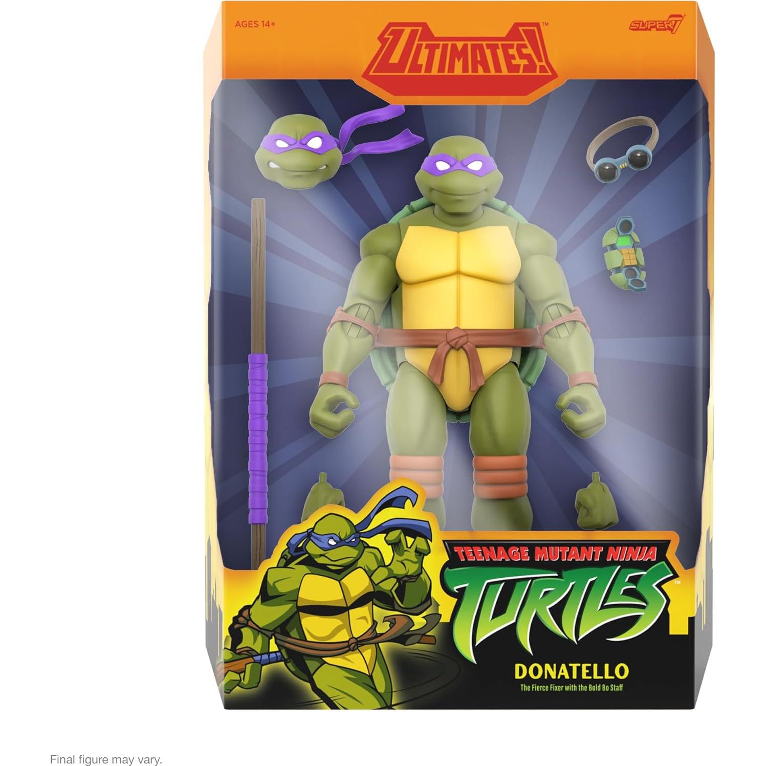 Figura de Acción Super7 TMNT Donatello 17.78 cm con Accesorios