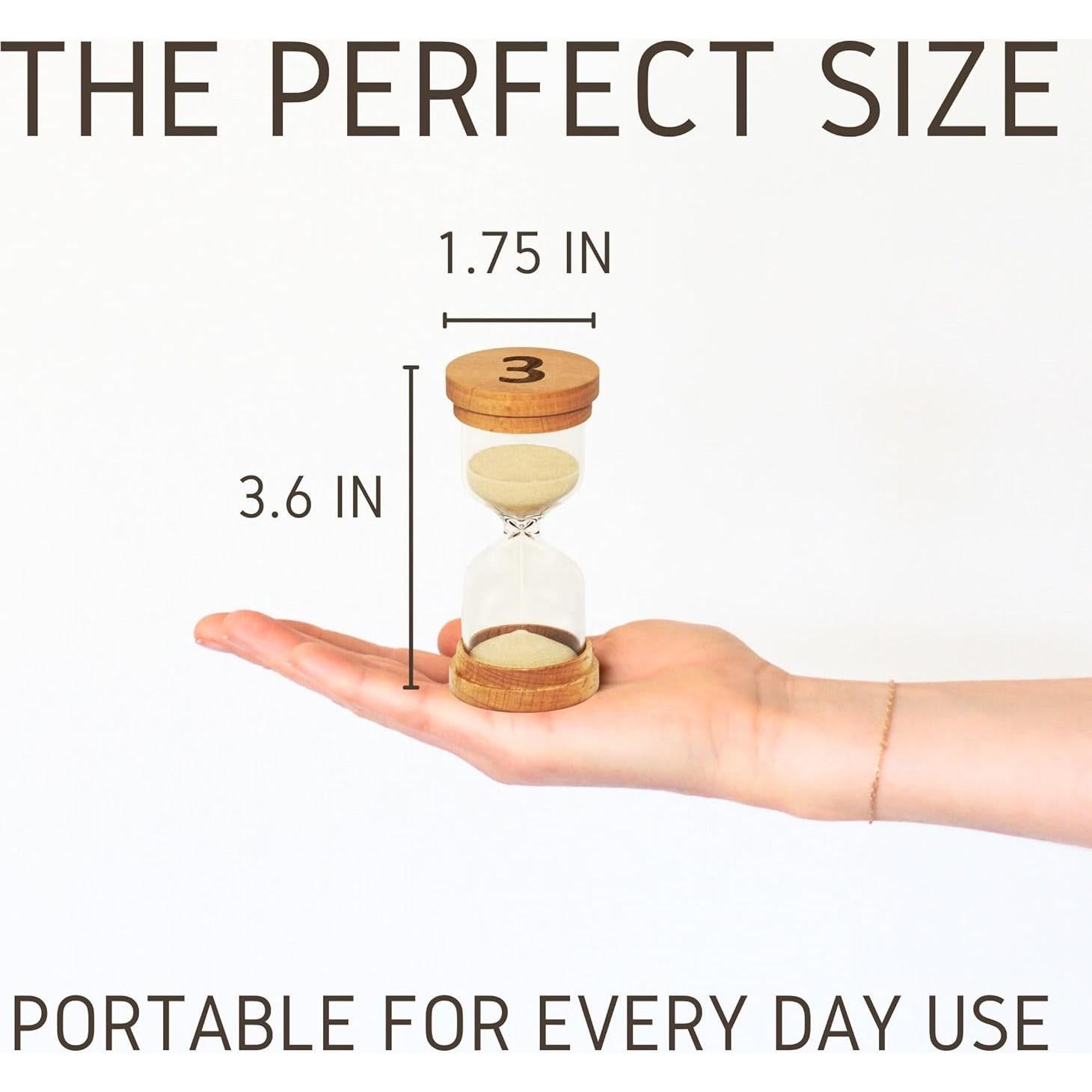 Reloj de Arena Chillkat 3 Minutos con Tapas de Madera