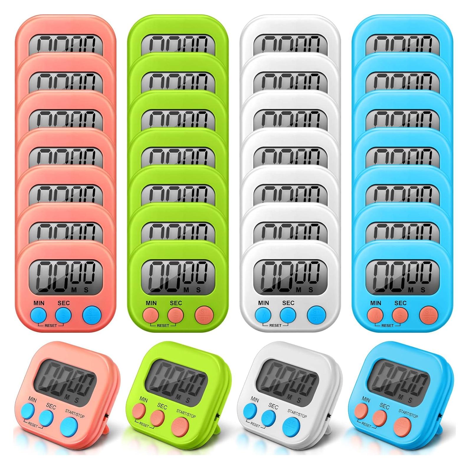 Temporizadores Digitales Xuhal 28 Pcs Magnéticos para Cocina