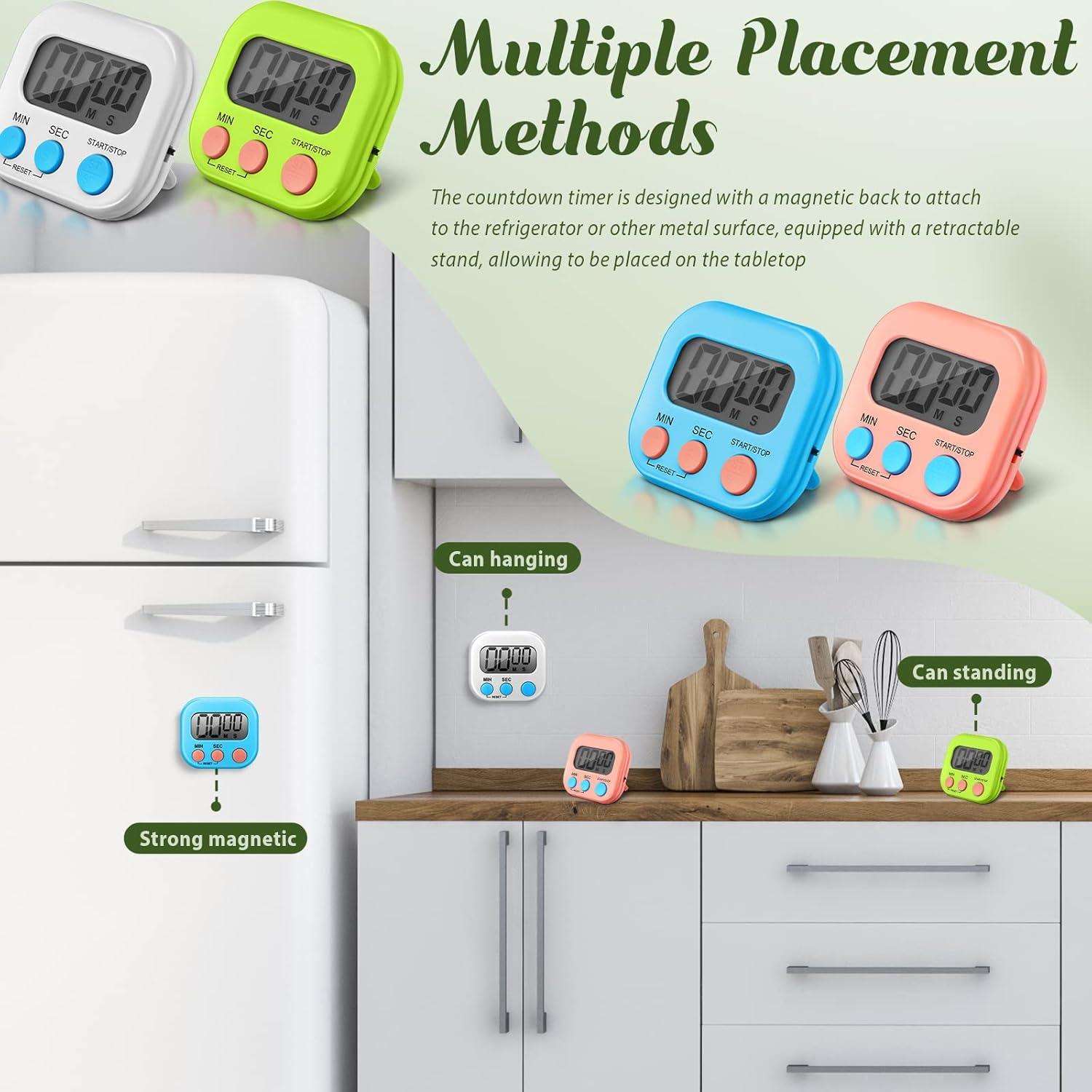 Temporizadores Digitales Xuhal 28 Pcs Magnéticos para Cocina