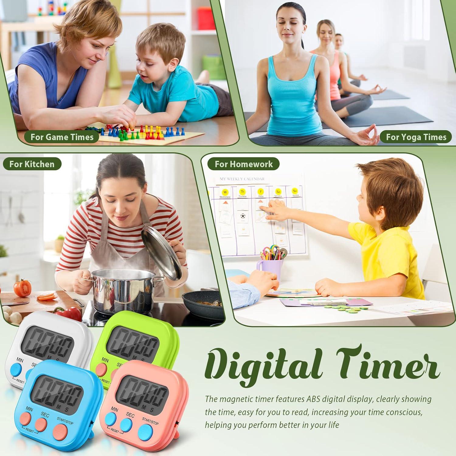 Temporizadores Digitales Xuhal 28 Pcs Magnéticos para Cocina