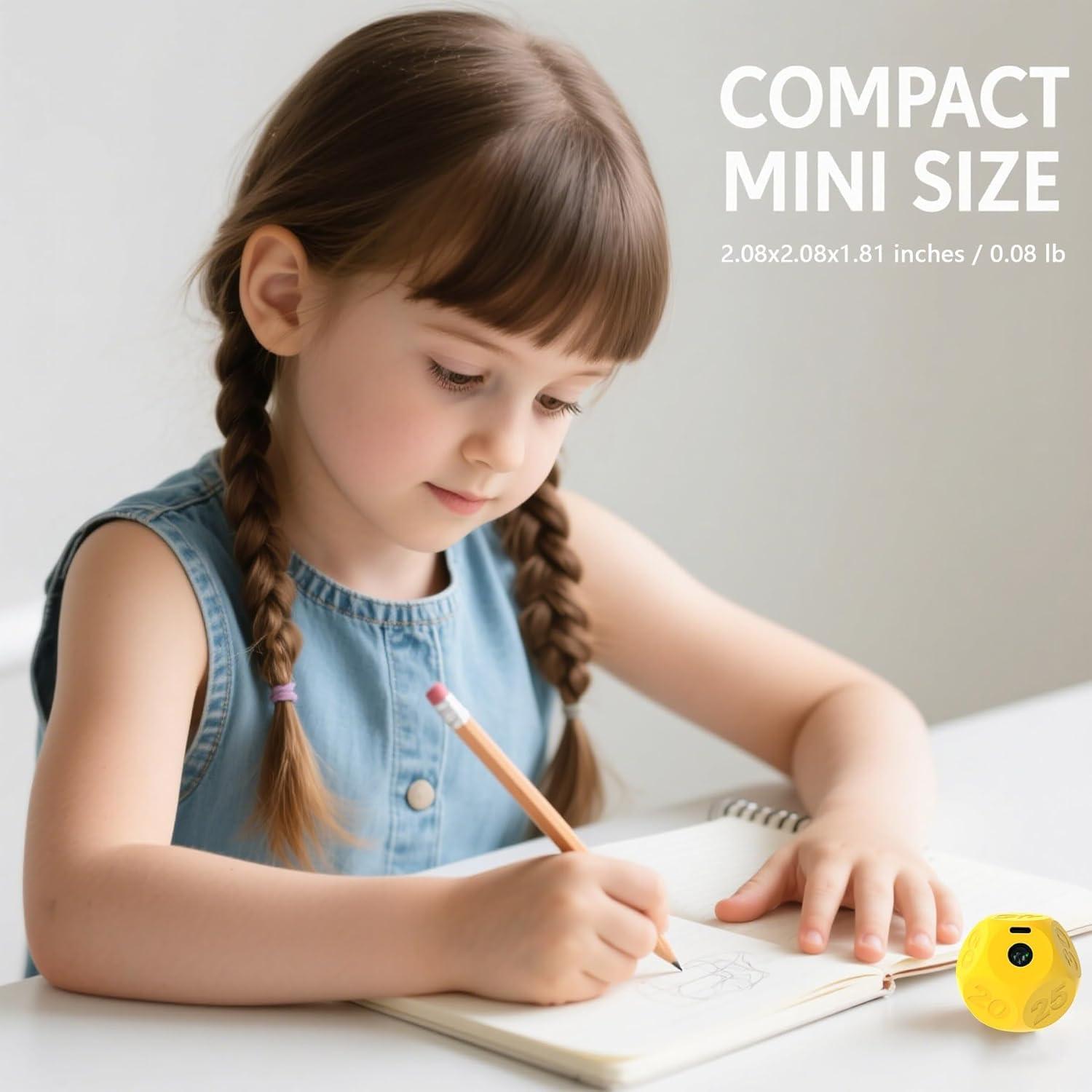 Temporizador de Cocina BEBESIRI Cubo Recargable 60 Minutos Blanco