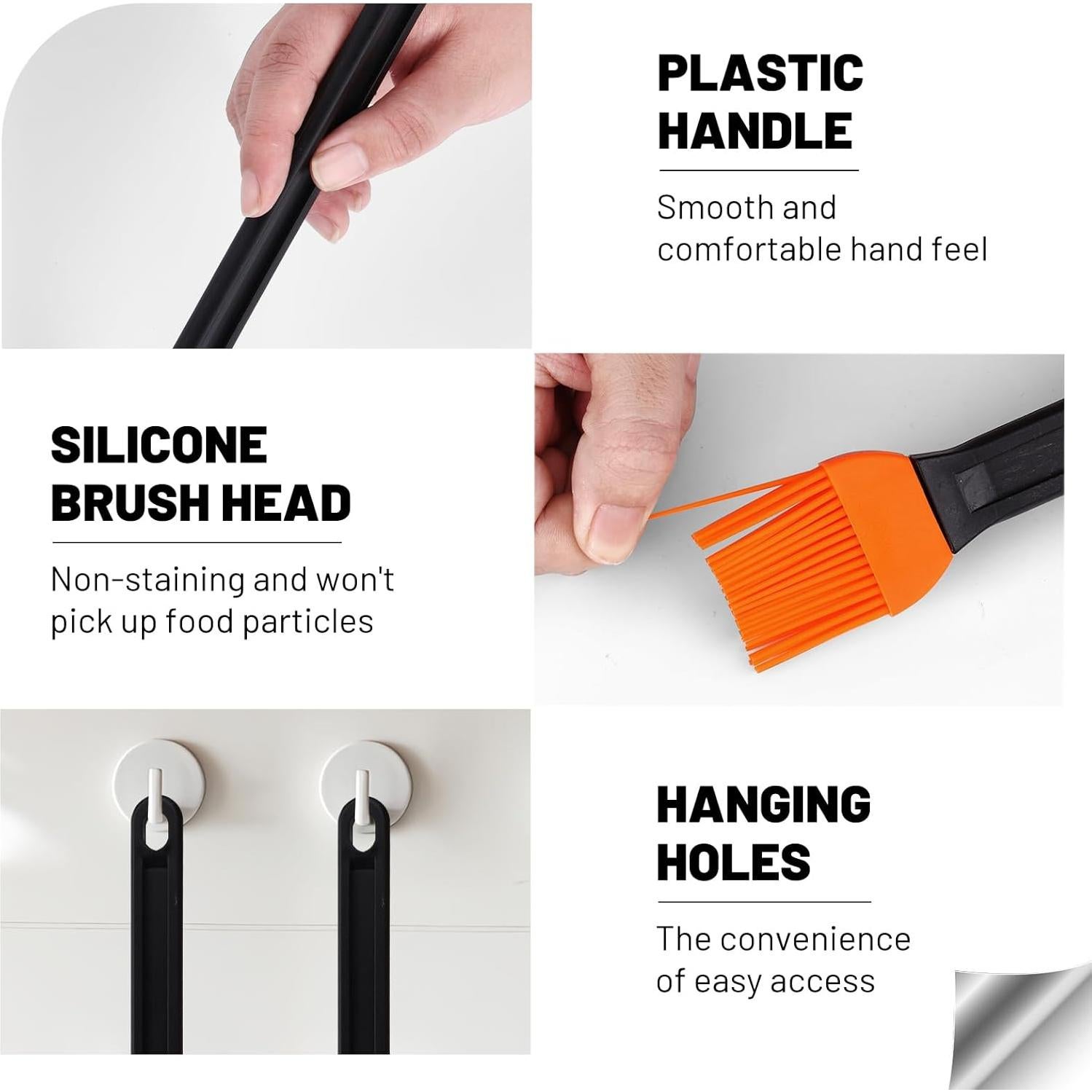 Brocha de Silicona Doble Color AmoreAngel 35.56 cm Antideslizante