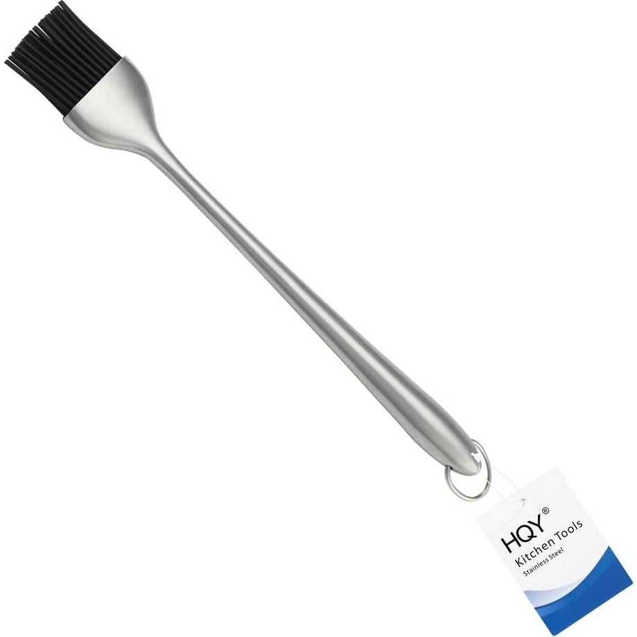 Brocha Basting BBQ HQY - Silicona y Acero Inoxidable 30.5 cm