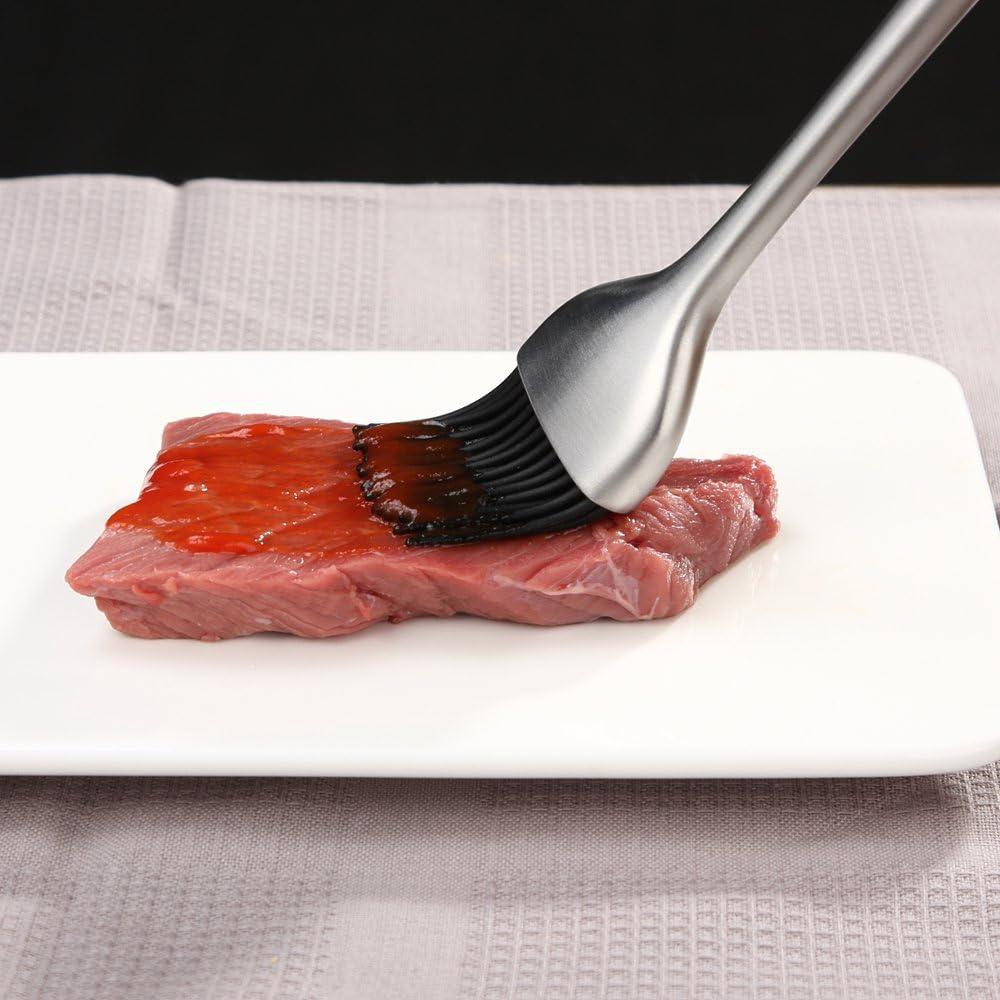 Brocha Basting BBQ HQY - Silicona y Acero Inoxidable 30.5 cm