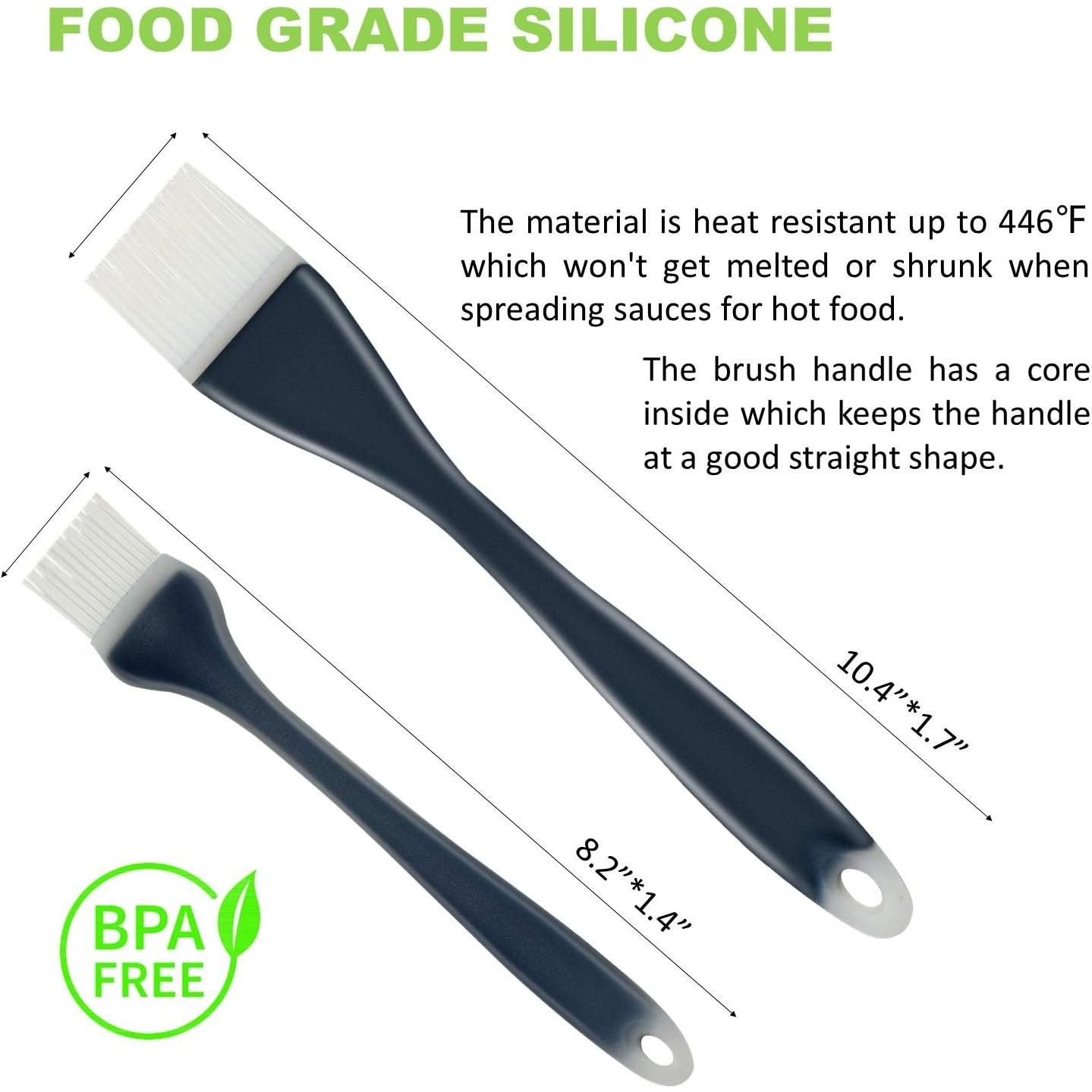 Juego de 2 Brochas de Silicona MJDFS para Basting 20.8 y 26.4 cm