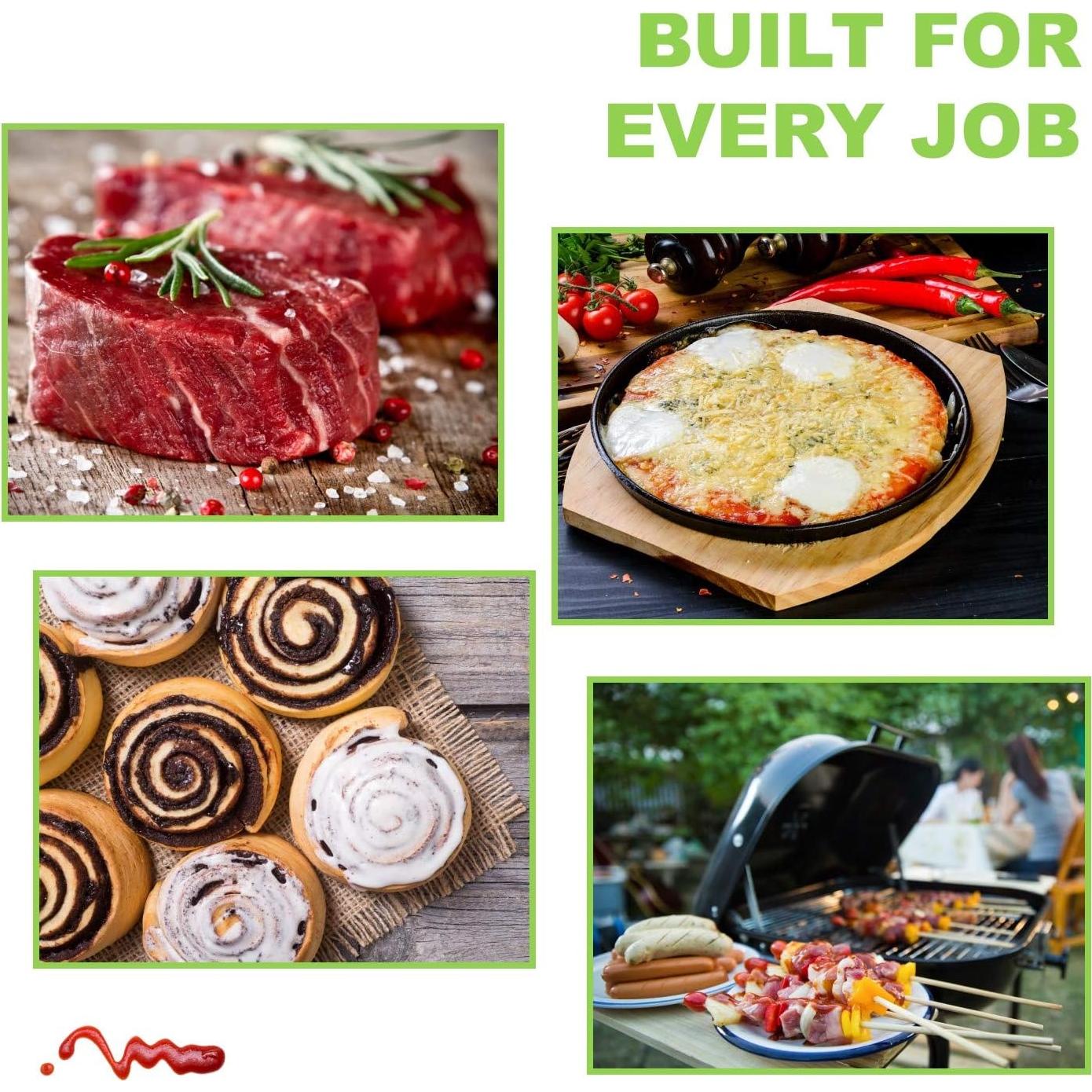 Juego de 2 Brochas de Silicona MJDFS para Basting 20.8 y 26.4 cm