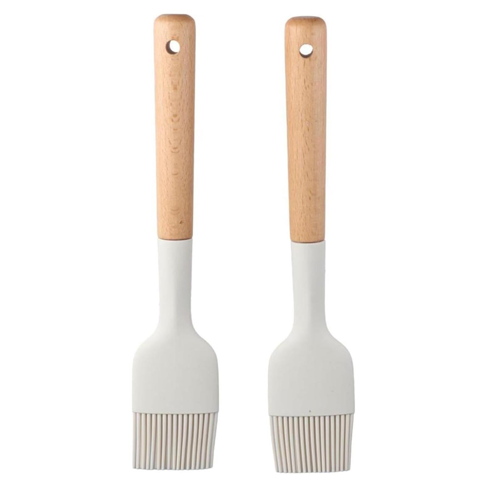 Set 2 Brochas de Silicona Hobbyme con Mango de Madera 23cm