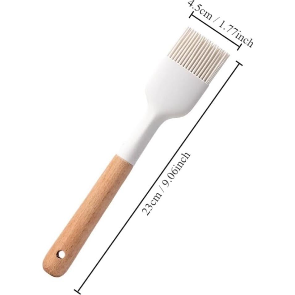 Set 2 Brochas de Silicona Hobbyme con Mango de Madera 23cm