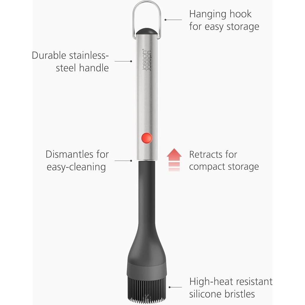 Brocha de Silicona para BBQ Joseph Joseph con Mango de Acero Inoxidable