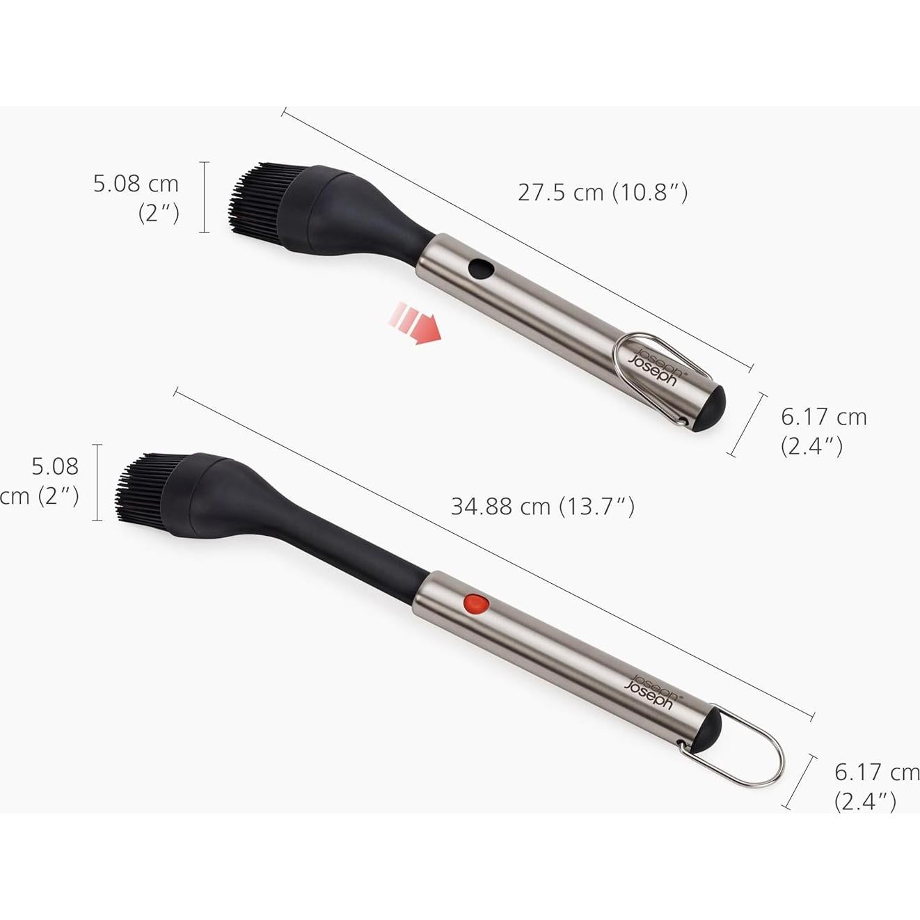 Brocha de Silicona para BBQ Joseph Joseph con Mango de Acero Inoxidable