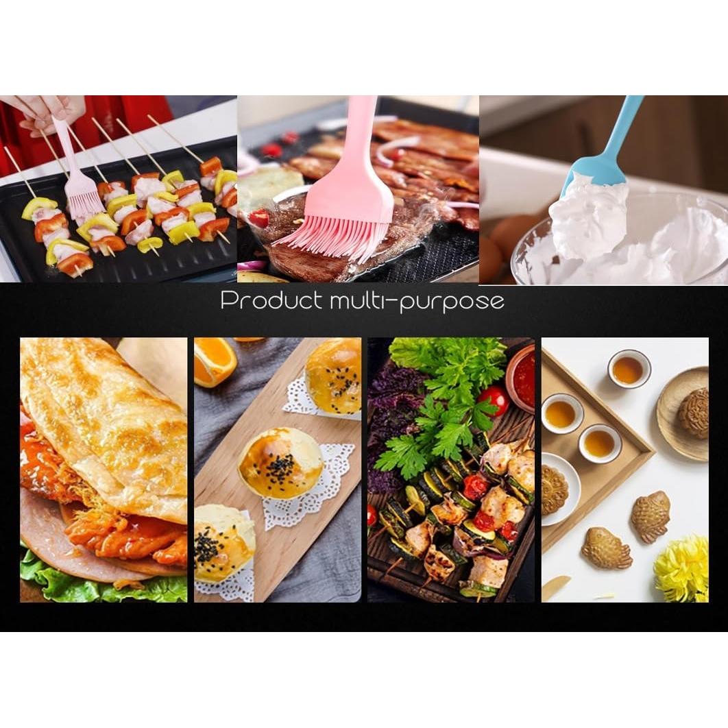 Juego de Brochas de Silicona WinAimer 2 Piezas Resistente al Calor