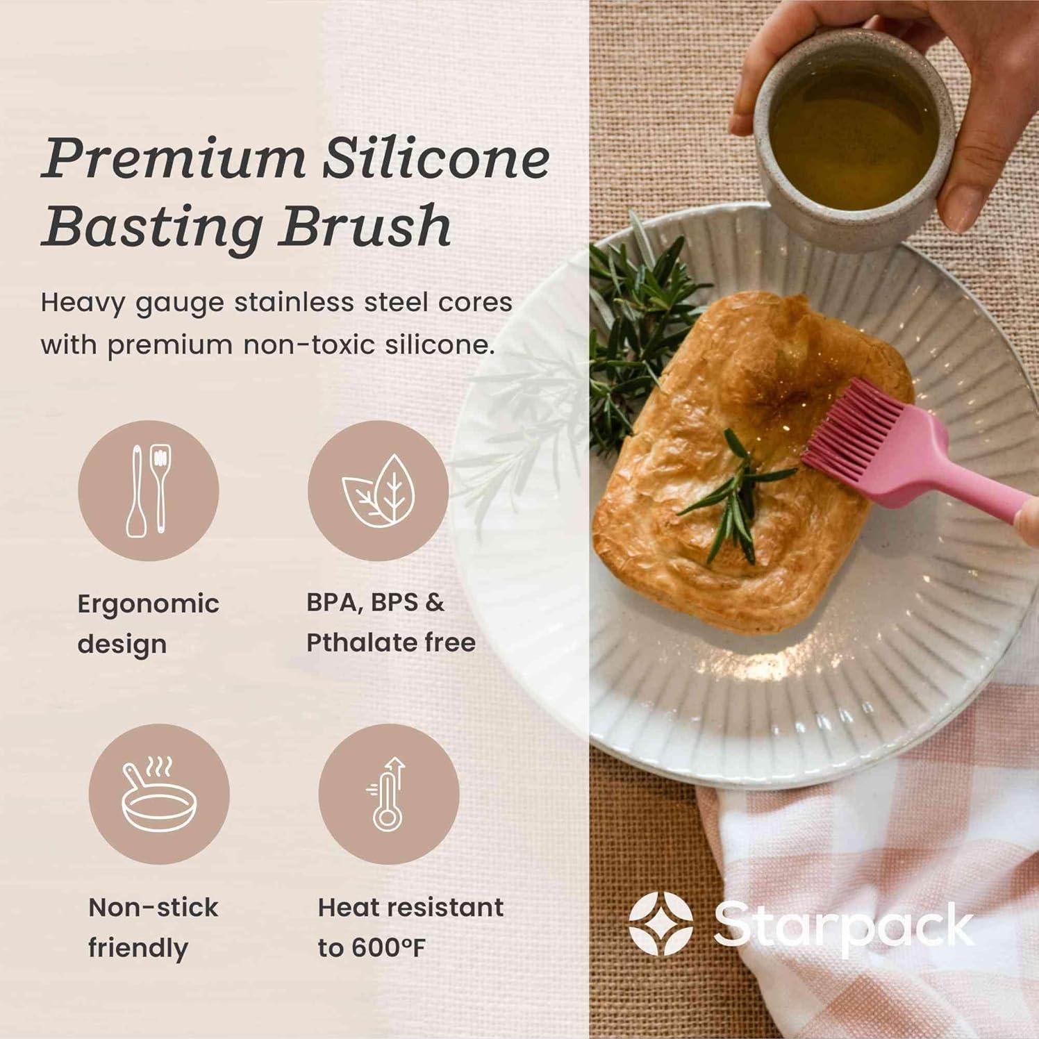 Brocha de Silicona StarPack Rosa Terroso 20.3 cm Resistente 600°F