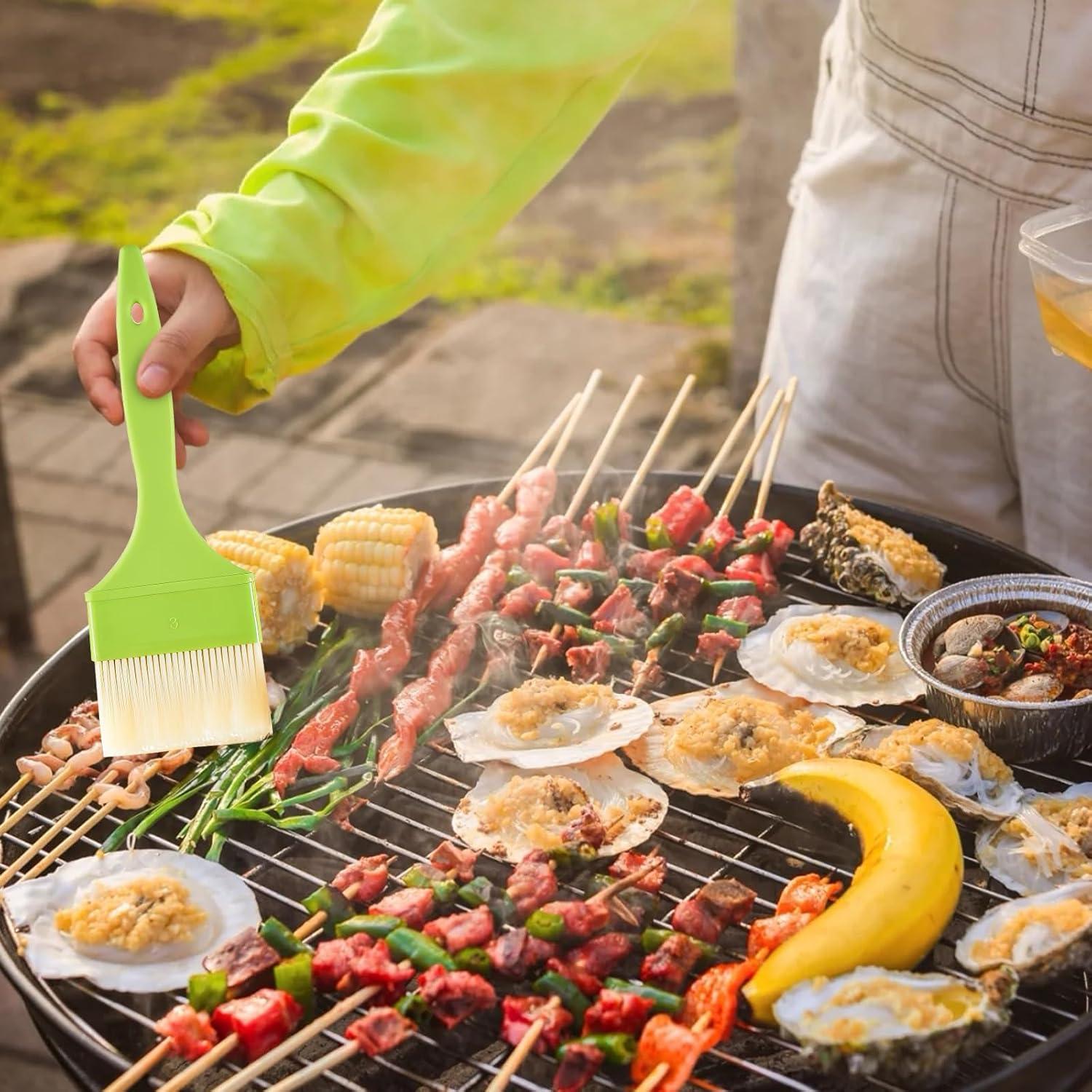 Set de Brochas de Basting GEEKHOM 4 Piezas Verde Resistente al Calor