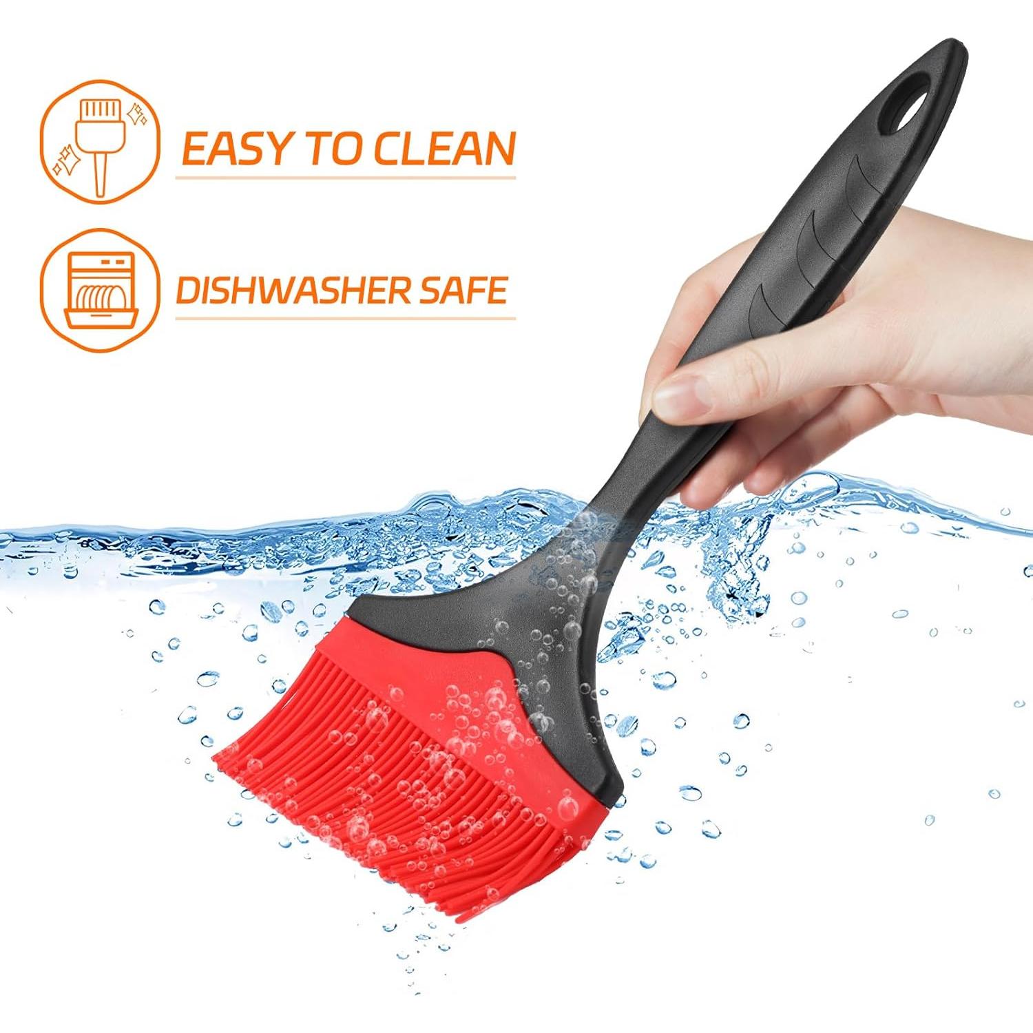 Brocha de Silicona Grande Tuyotue 25.4cm Roja - Juego de 2