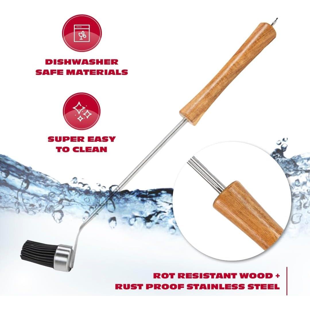Brocha de Basting BBQ-AID de Silicona con Mango de Madera