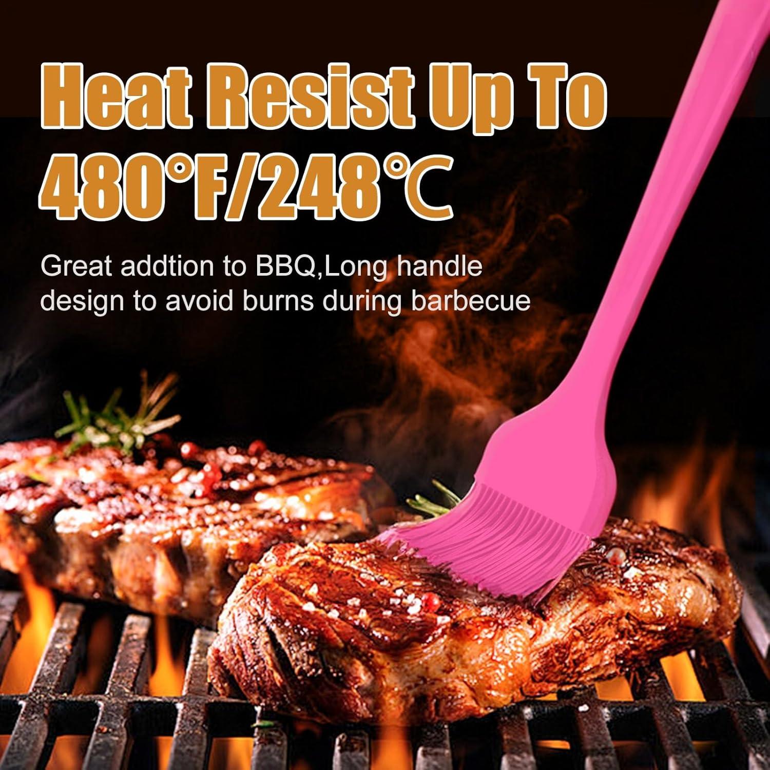 Brocha de Silicona KitsKap 2 Pcs para BBQ y Hornear Rosa