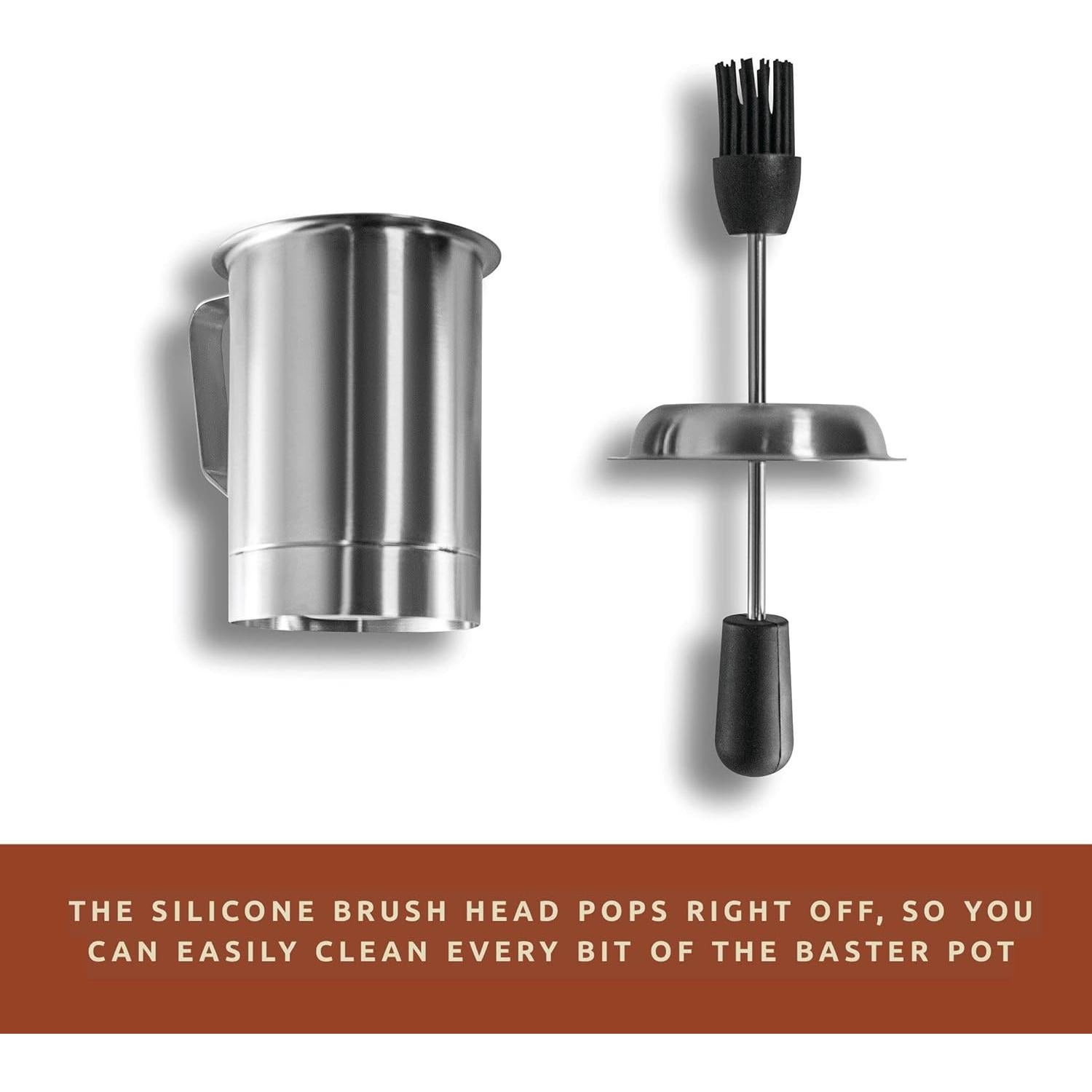 Conjunto Olla de Salsa y Brocha Baster Bellemain 16 oz