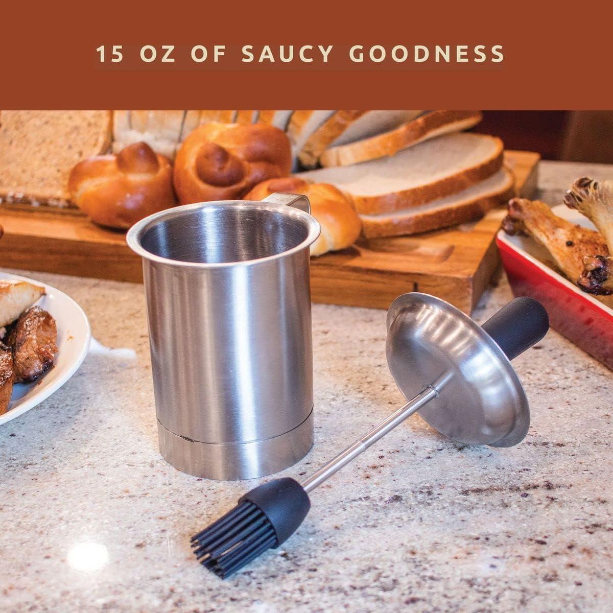 Conjunto Olla de Salsa y Brocha Baster Bellemain 16 oz