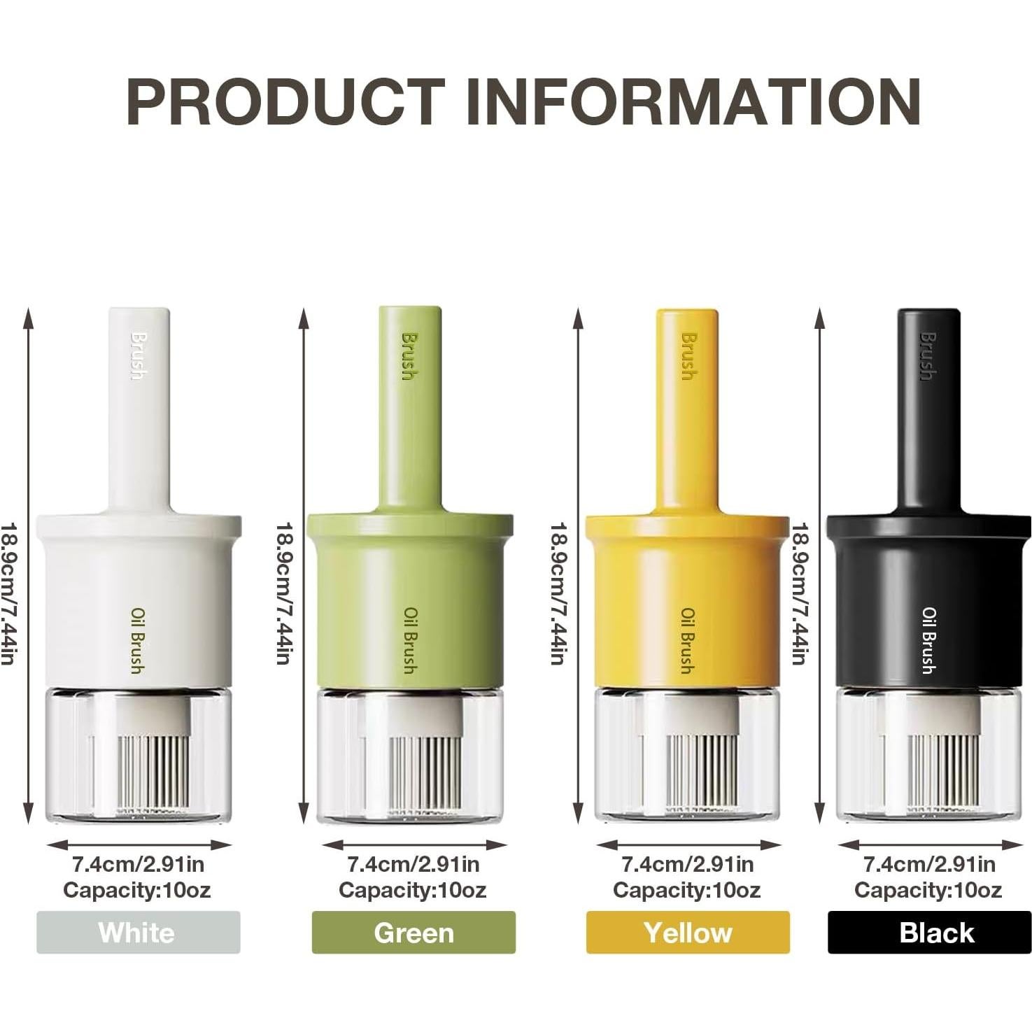 Dispensador de Aceite YARRAMATE 300ml con Brocha Silicona