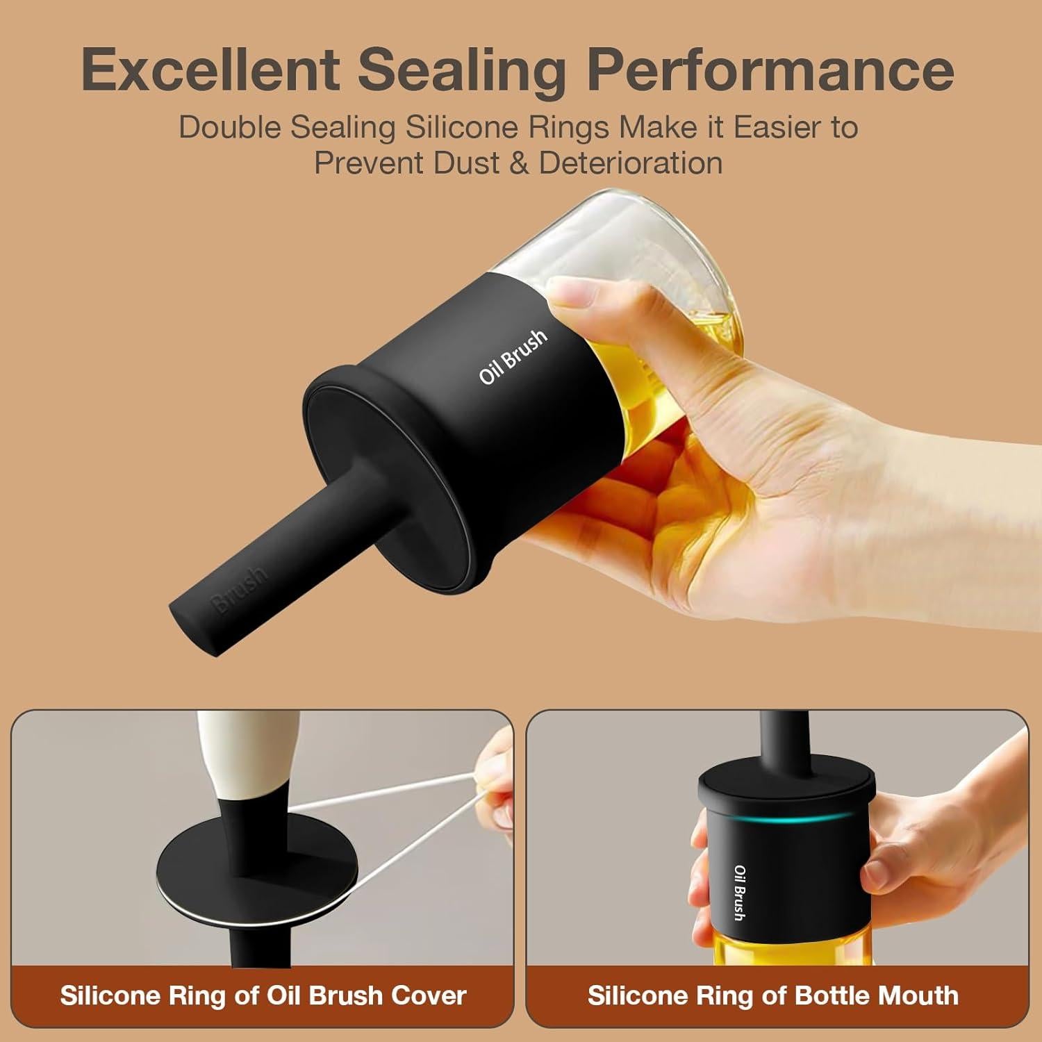 Dispensador de Aceite YARRAMATE 300ml con Brocha Silicona