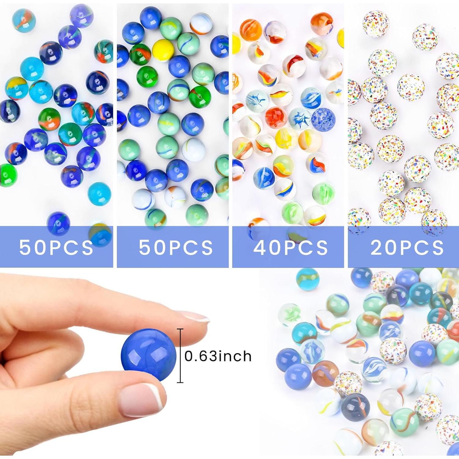 Canicas de Vidrio POPLAY 160PCS para Manualidades Niños