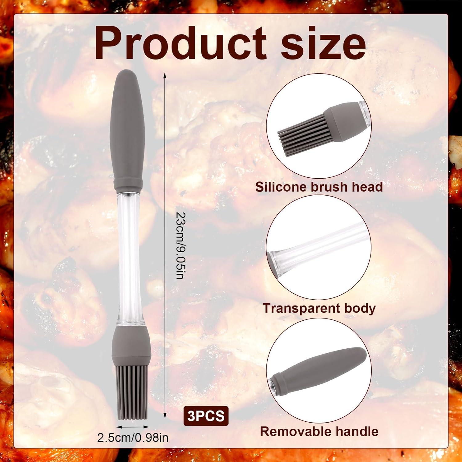 Set de 3 Brochas de Silicona para Aceite BOXOB 23x2.5cm