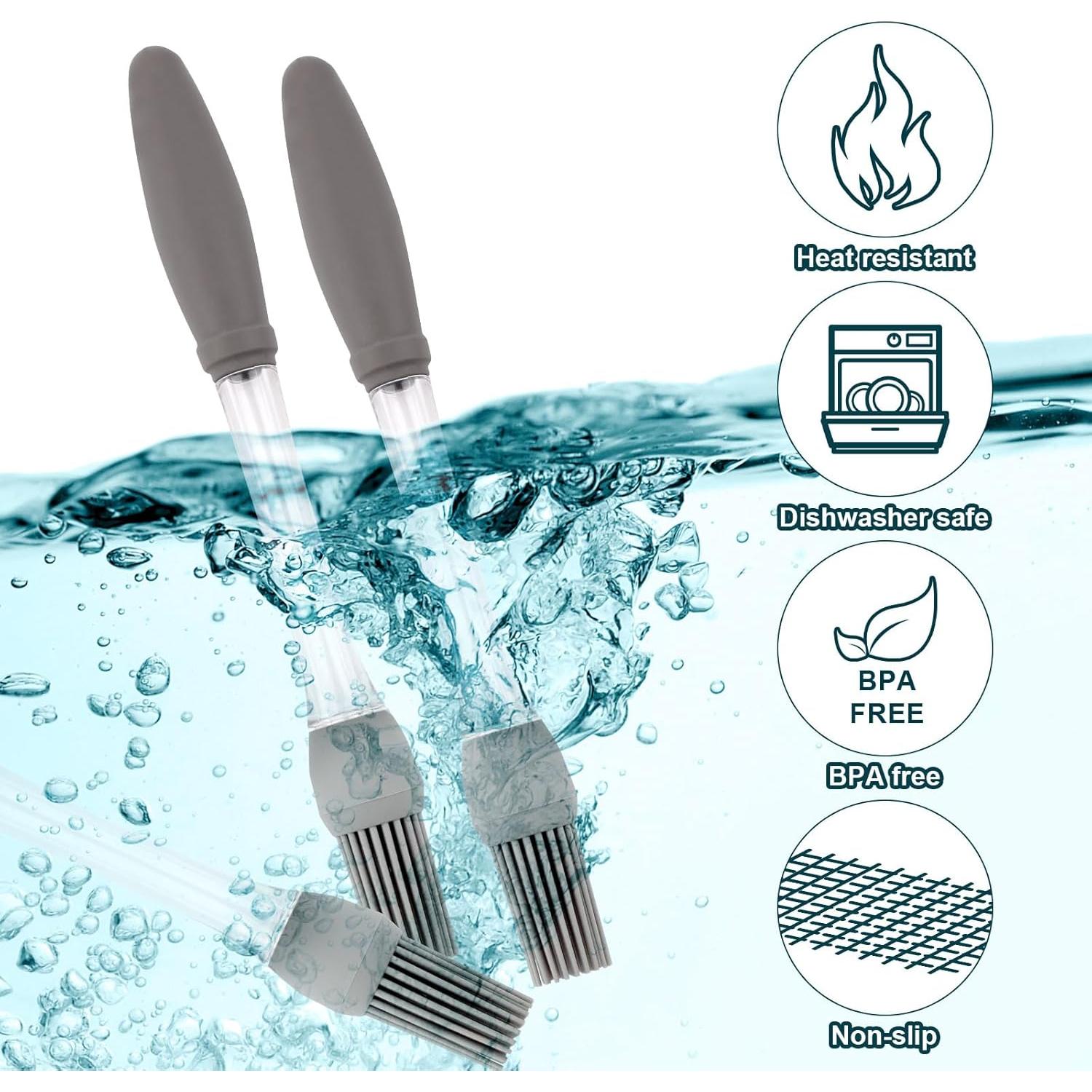 Set de 3 Brochas de Silicona para Aceite BOXOB 23x2.5cm