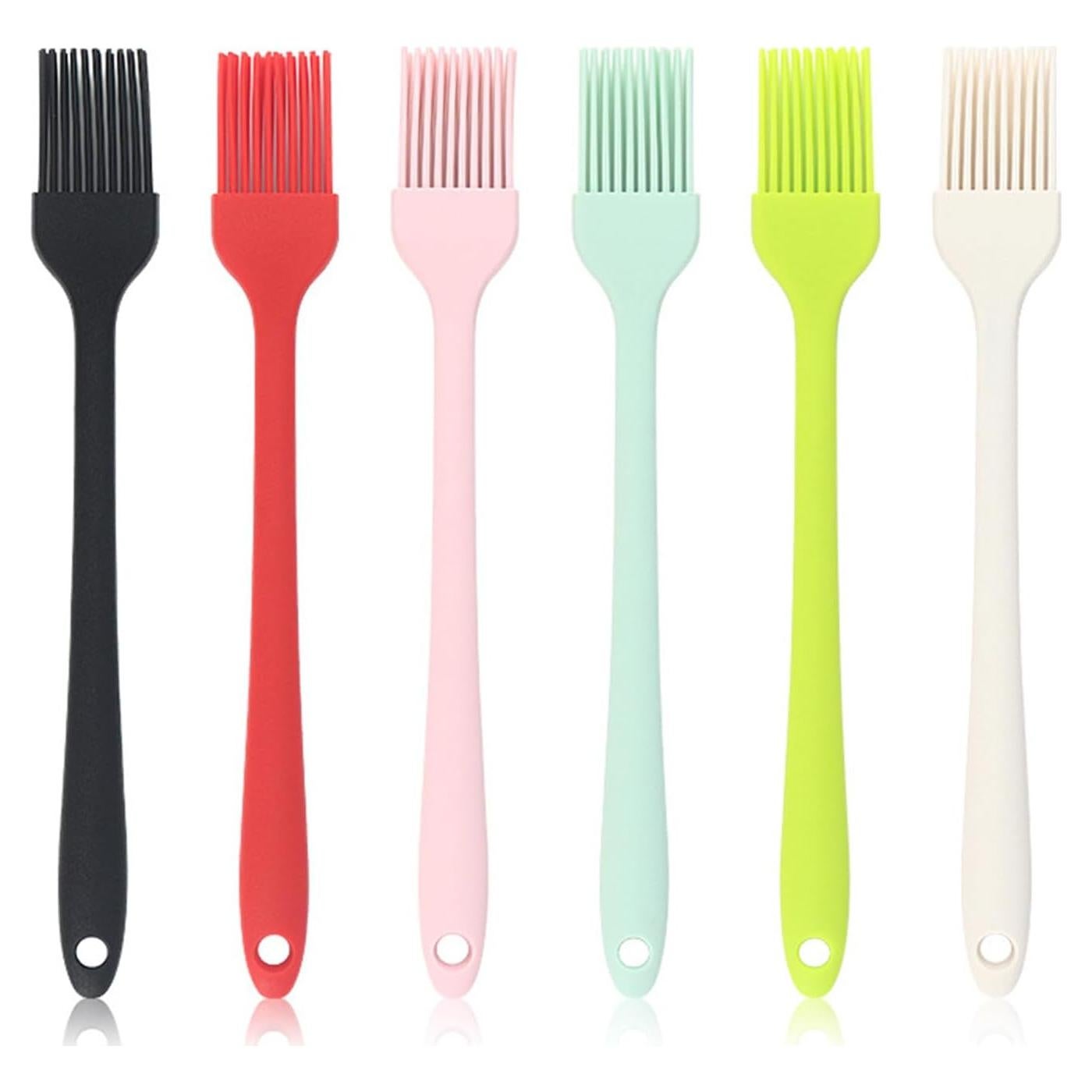 Juego de 6 Brochas de Silicona Genérico Resistentes al Calor 19cm