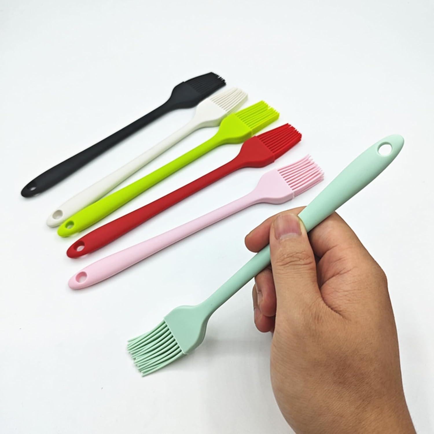 Juego de 6 Brochas de Silicona Genérico Resistentes al Calor 19cm