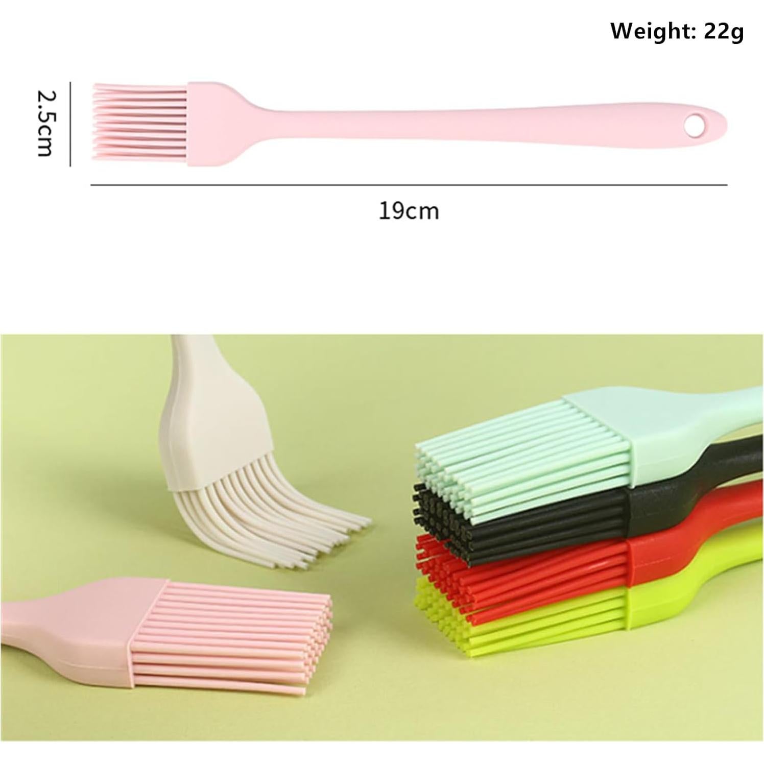 Juego de 6 Brochas de Silicona Genérico Resistentes al Calor 19cm