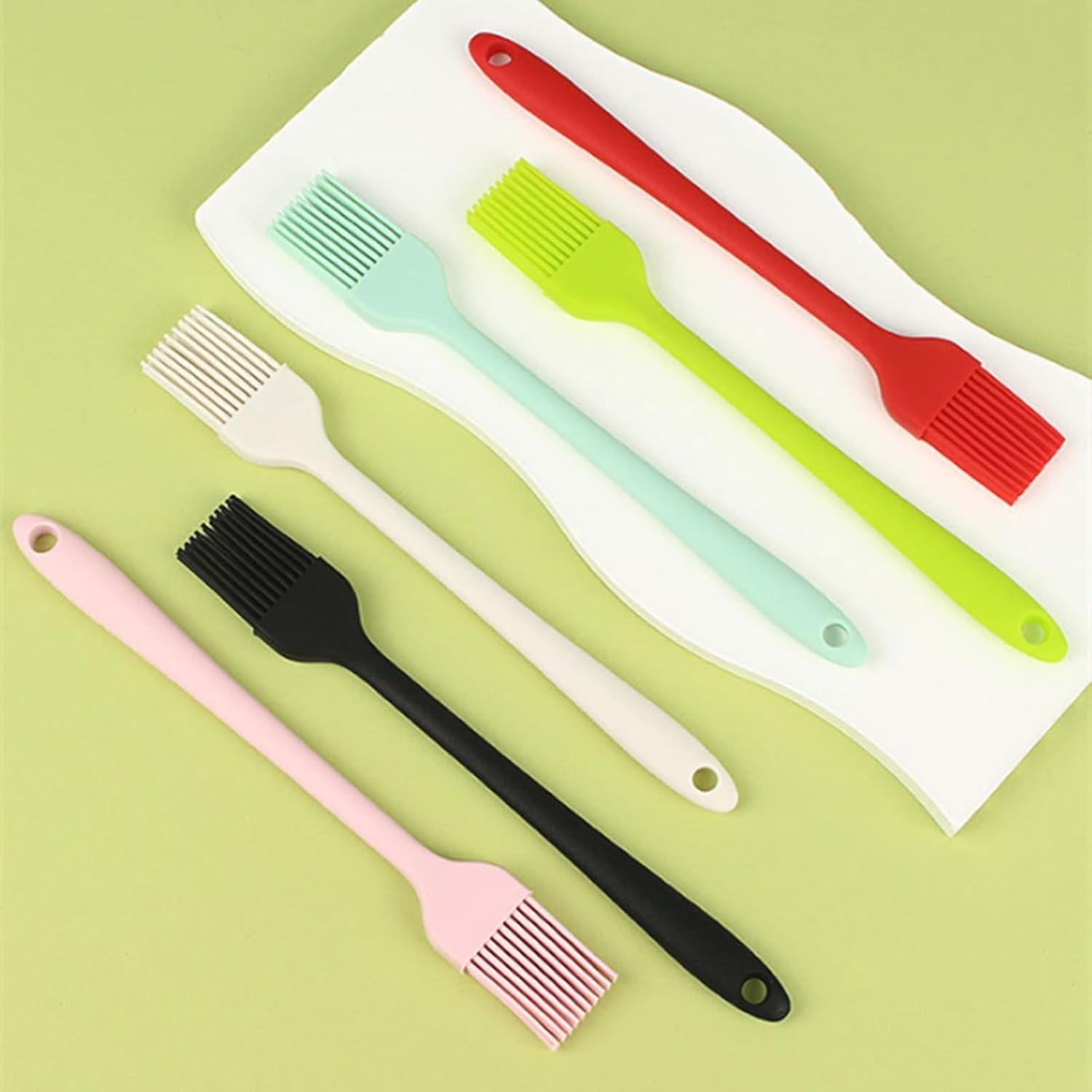 Juego de 6 Brochas de Silicona Genérico Resistentes al Calor 19cm