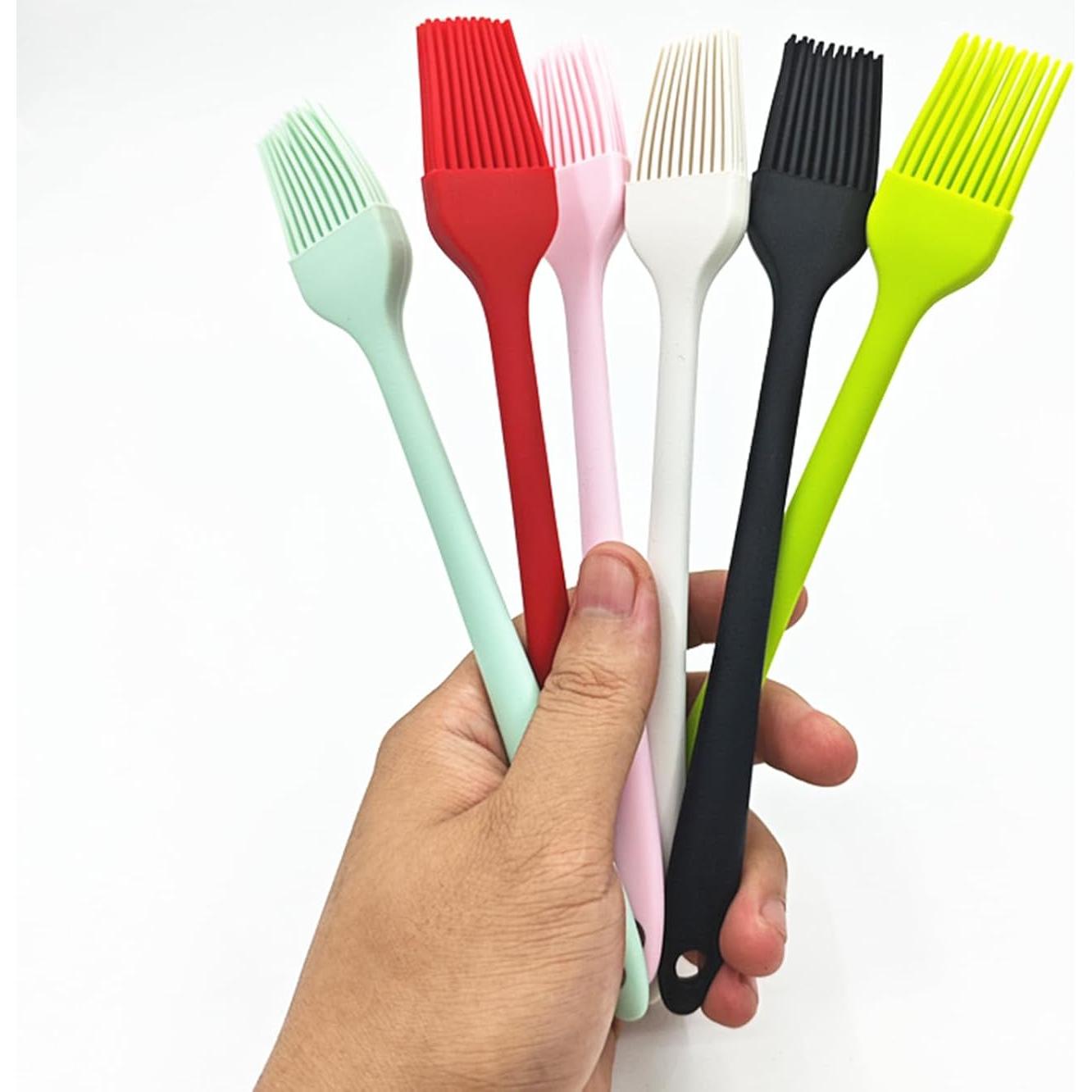 Juego de 6 Brochas de Silicona Genérico Resistentes al Calor 19cm