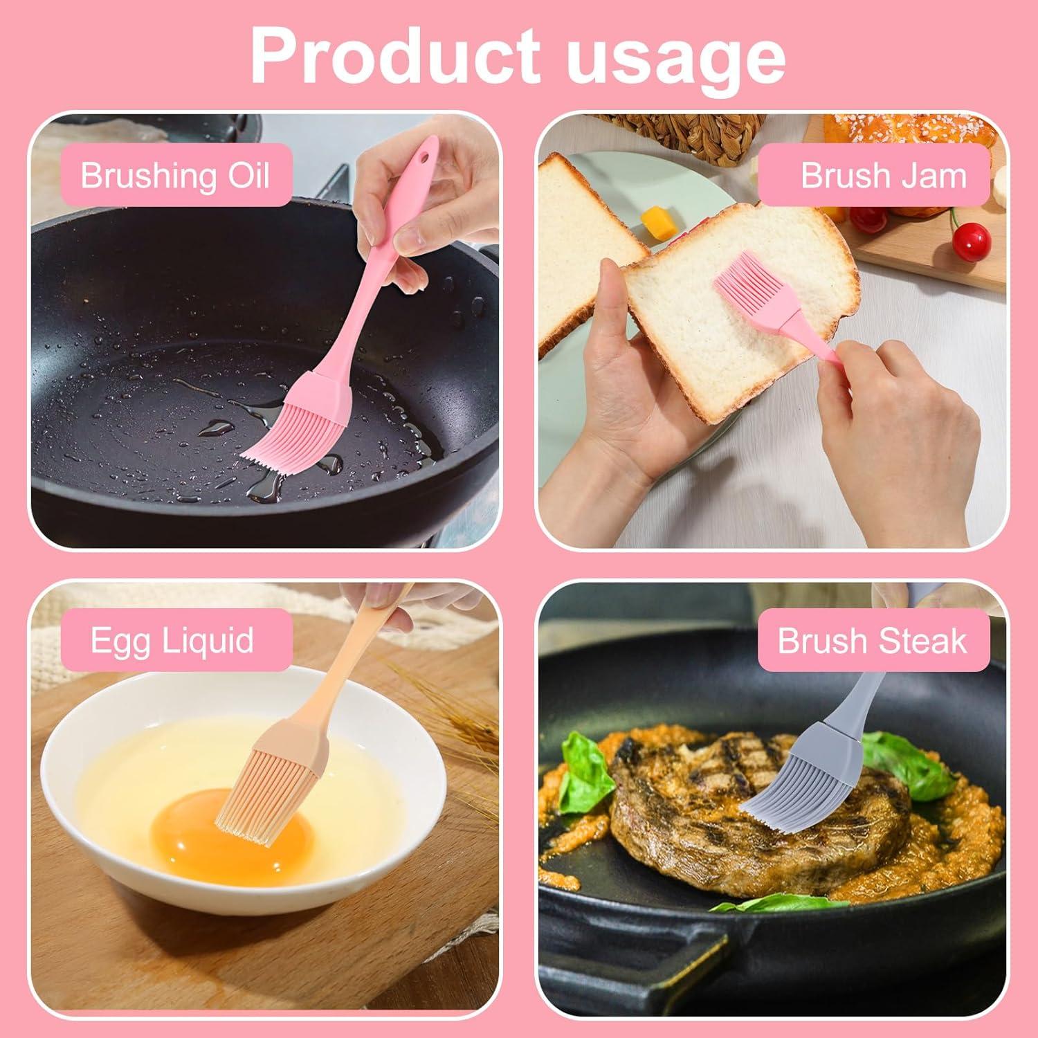 Juego de 4 Brochas de Silicona Ouligay para Cocina y Hornear