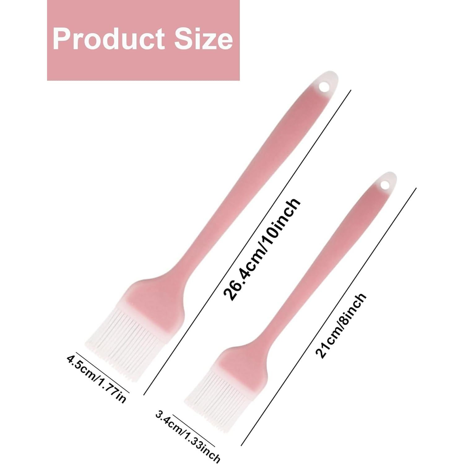 Brochas de Silicona Konilaomu 2PCS 25.4 y 20.3 cm Resistentes al Calor