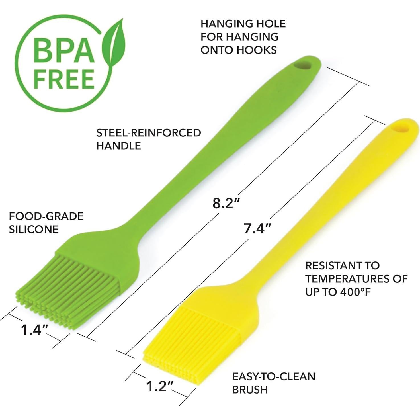 Set de 4 Brochas de Silicona Arora Resistentes al Calor